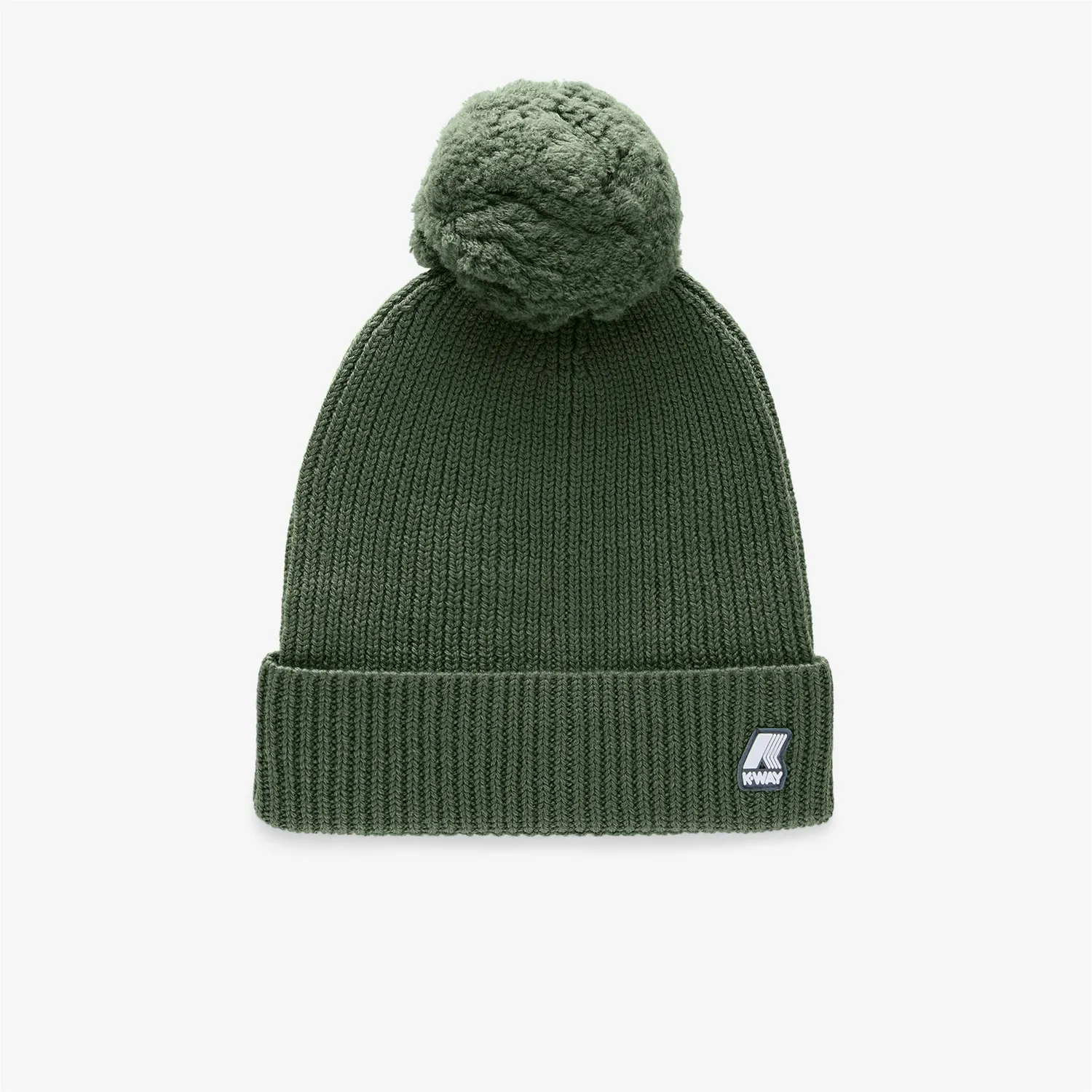 K-Way Vincienne Cardigan Stitch Wool caciula verde lana
