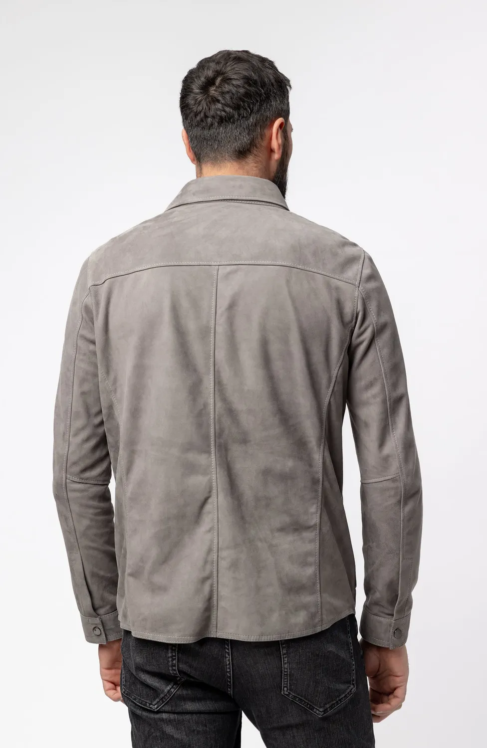 Mareus Fabrica de Blanuri Silver Grey 110 geacă piele bărbați XL