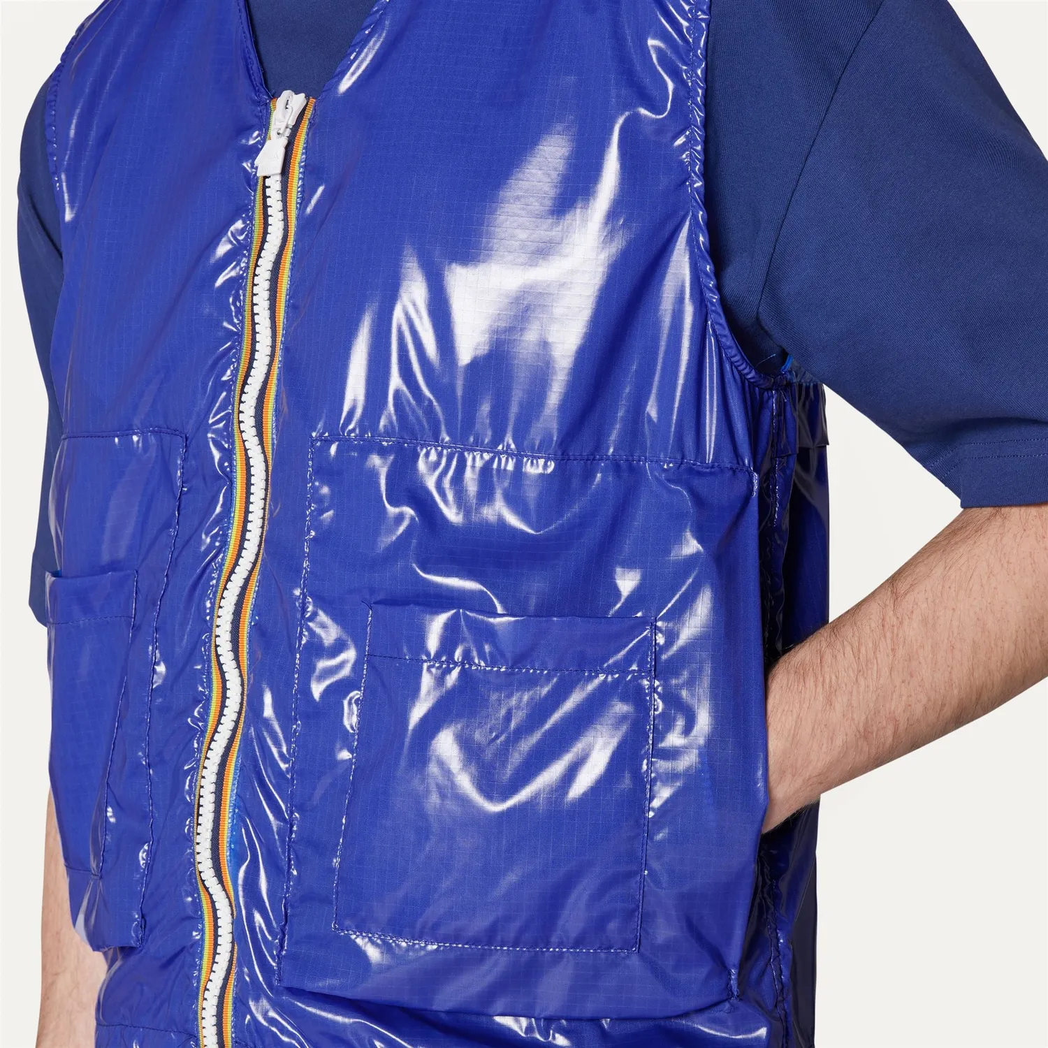 K-Way Barnel Light Glass Ripstop vestă unisex Blue Royal