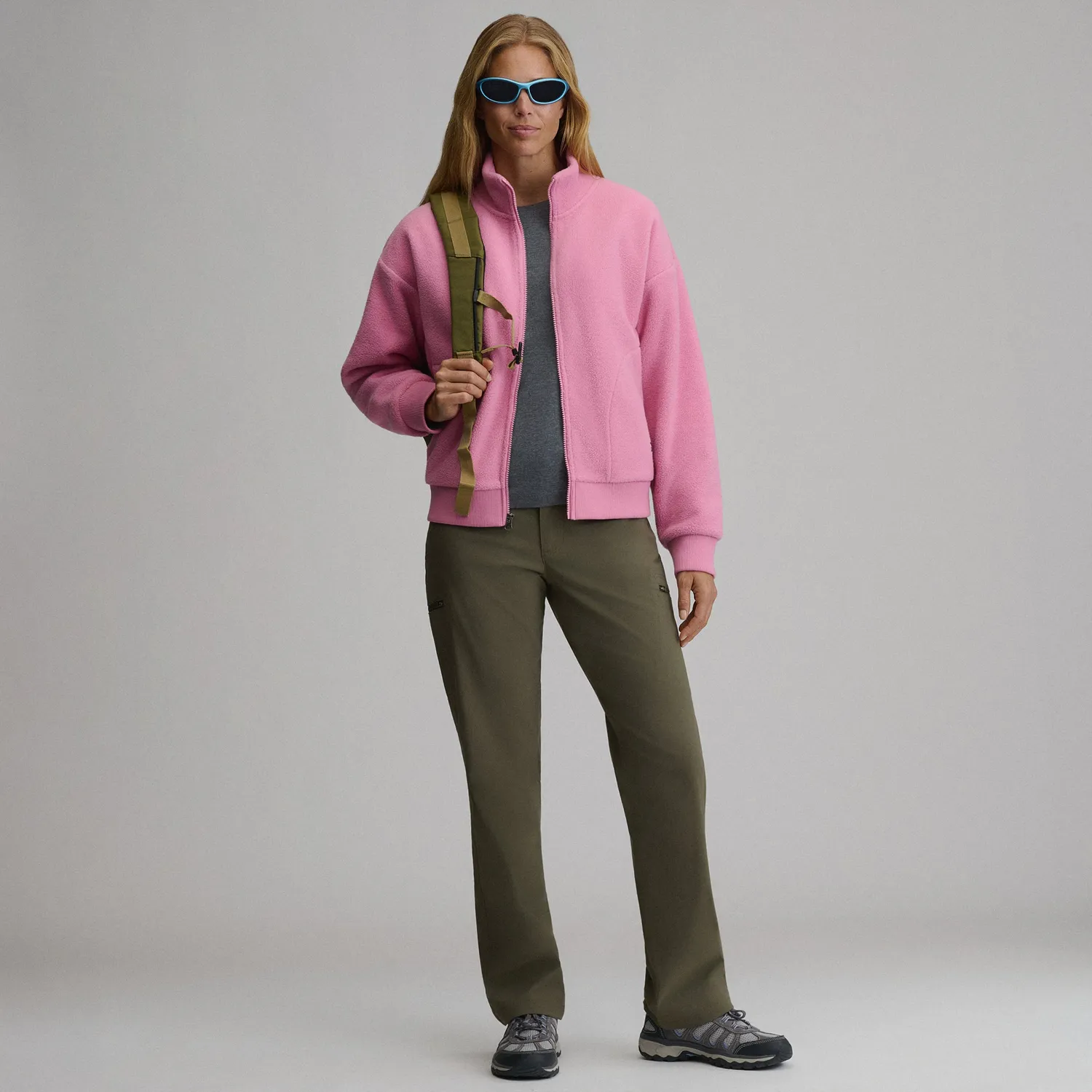 Eddie Bauer Authentic Outdoor hanorac polar roz pudrat