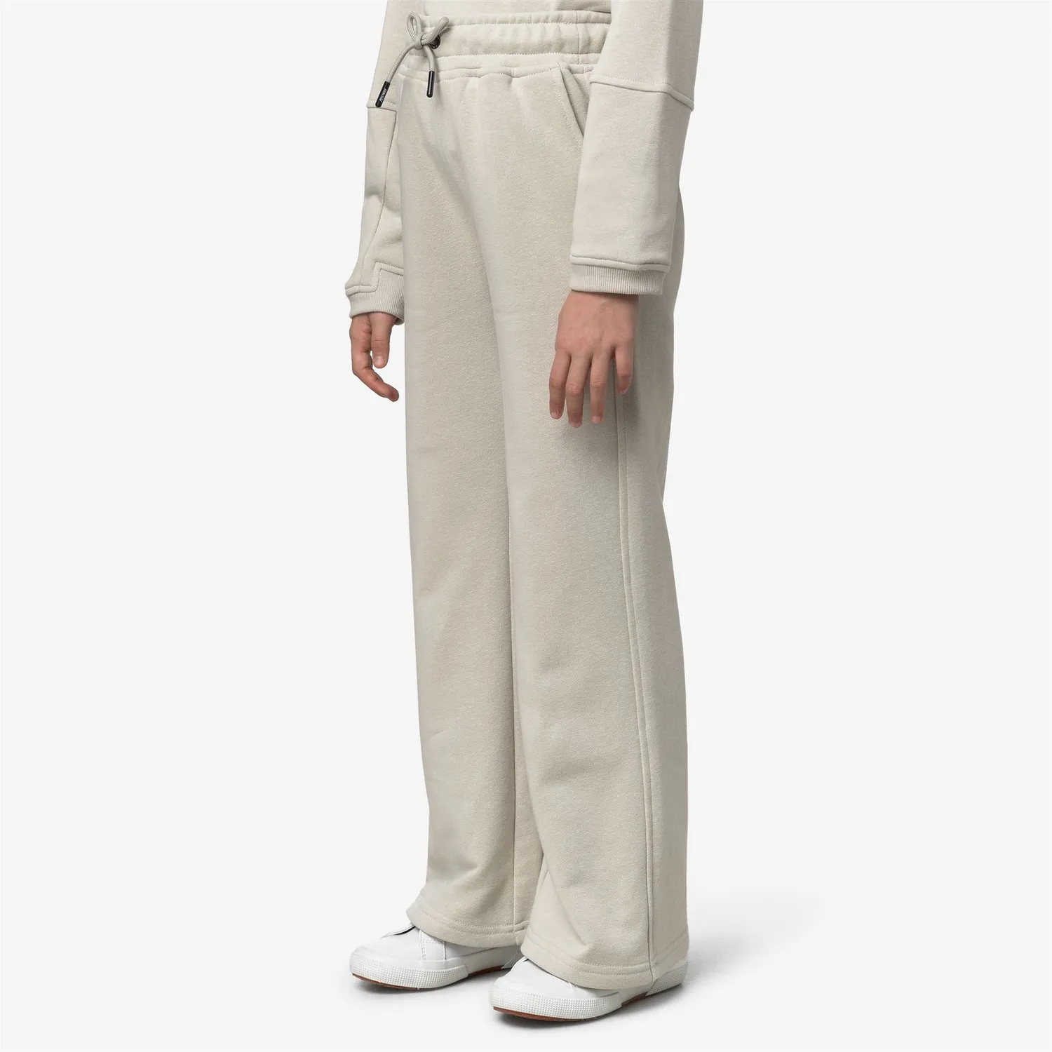 K-Way Loyre pantaloni sport fete bej fleece ușori
