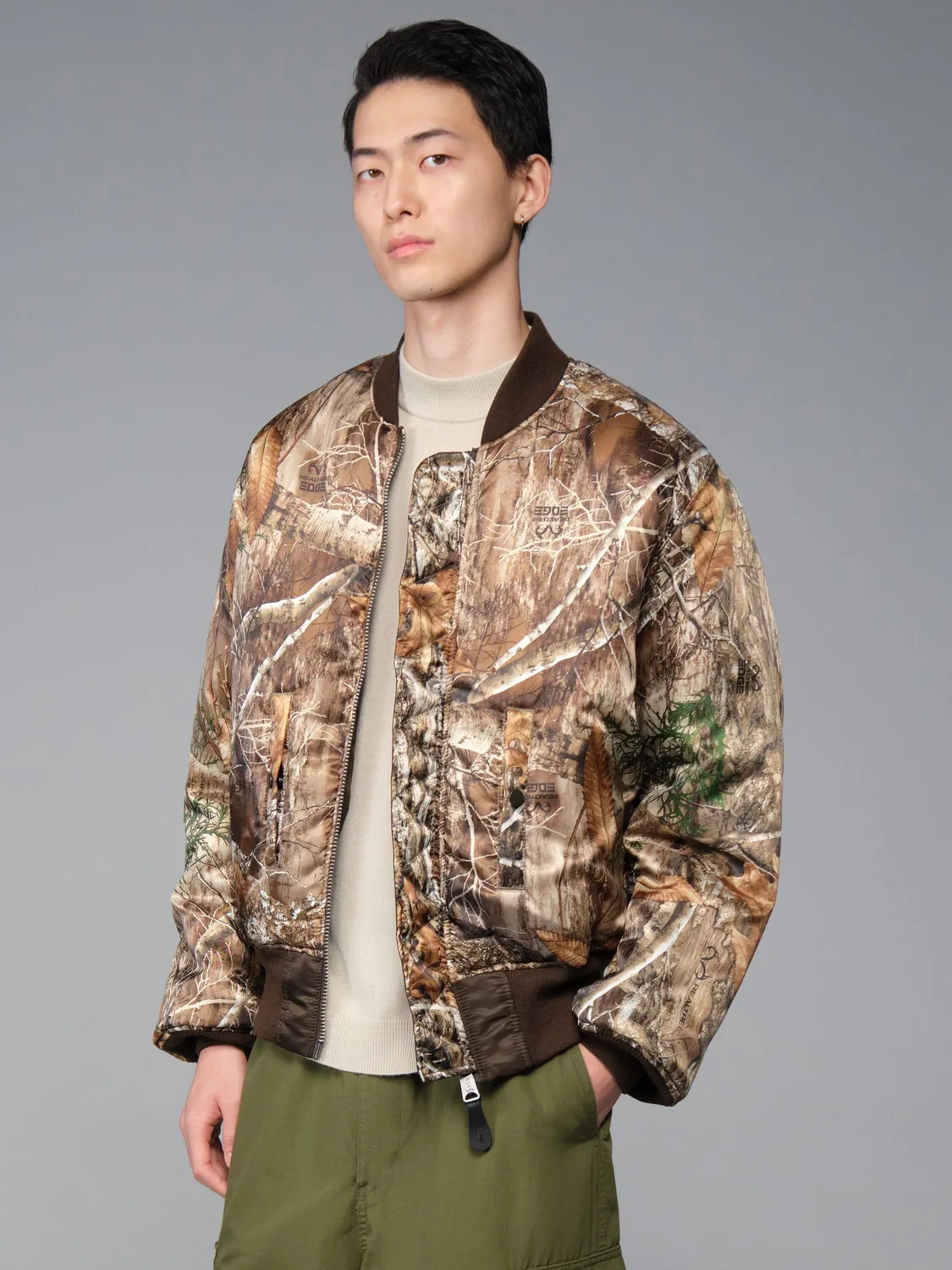 Alpha Industries MA-1 Camo geaca bomber hickory nailon