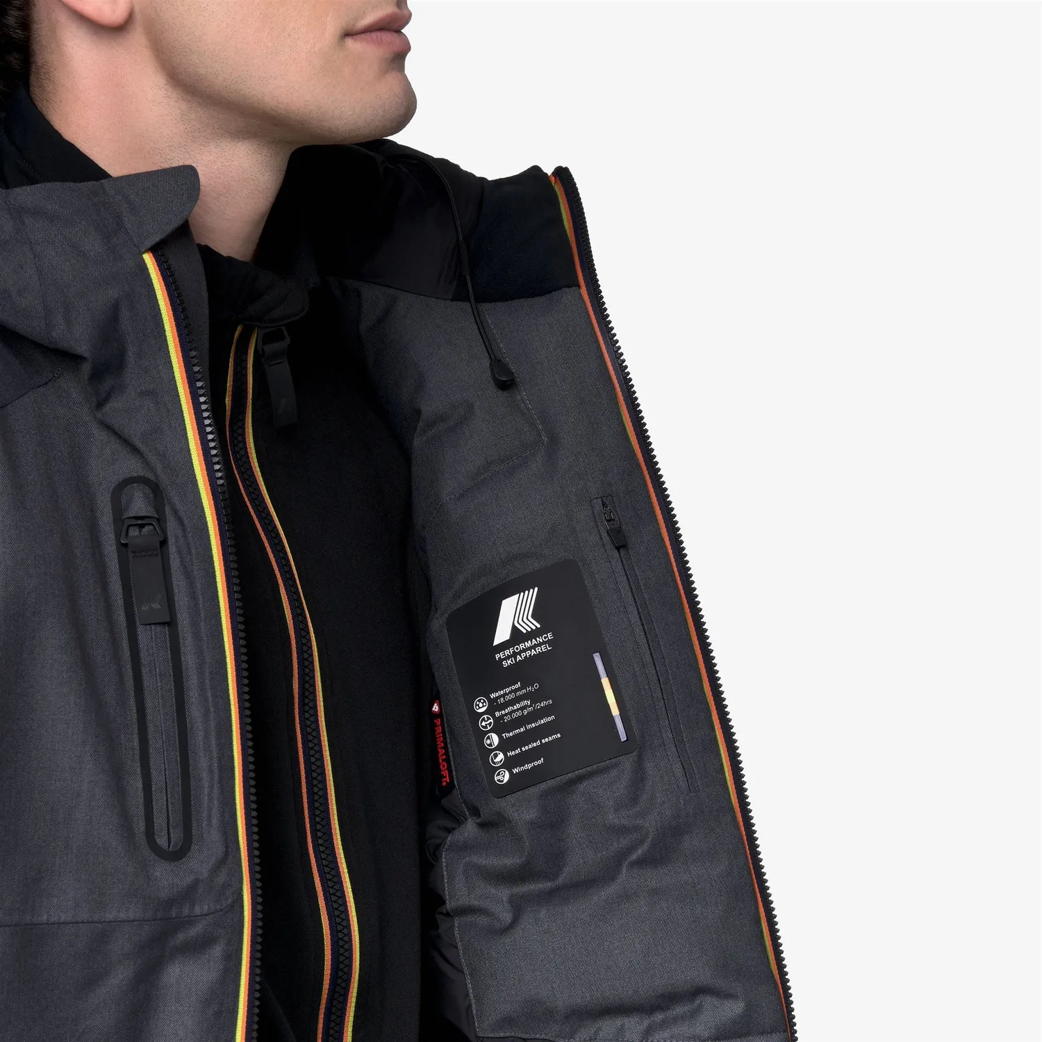 K-Way Beaufortain 2L geaca ski barbati gri impermeabila