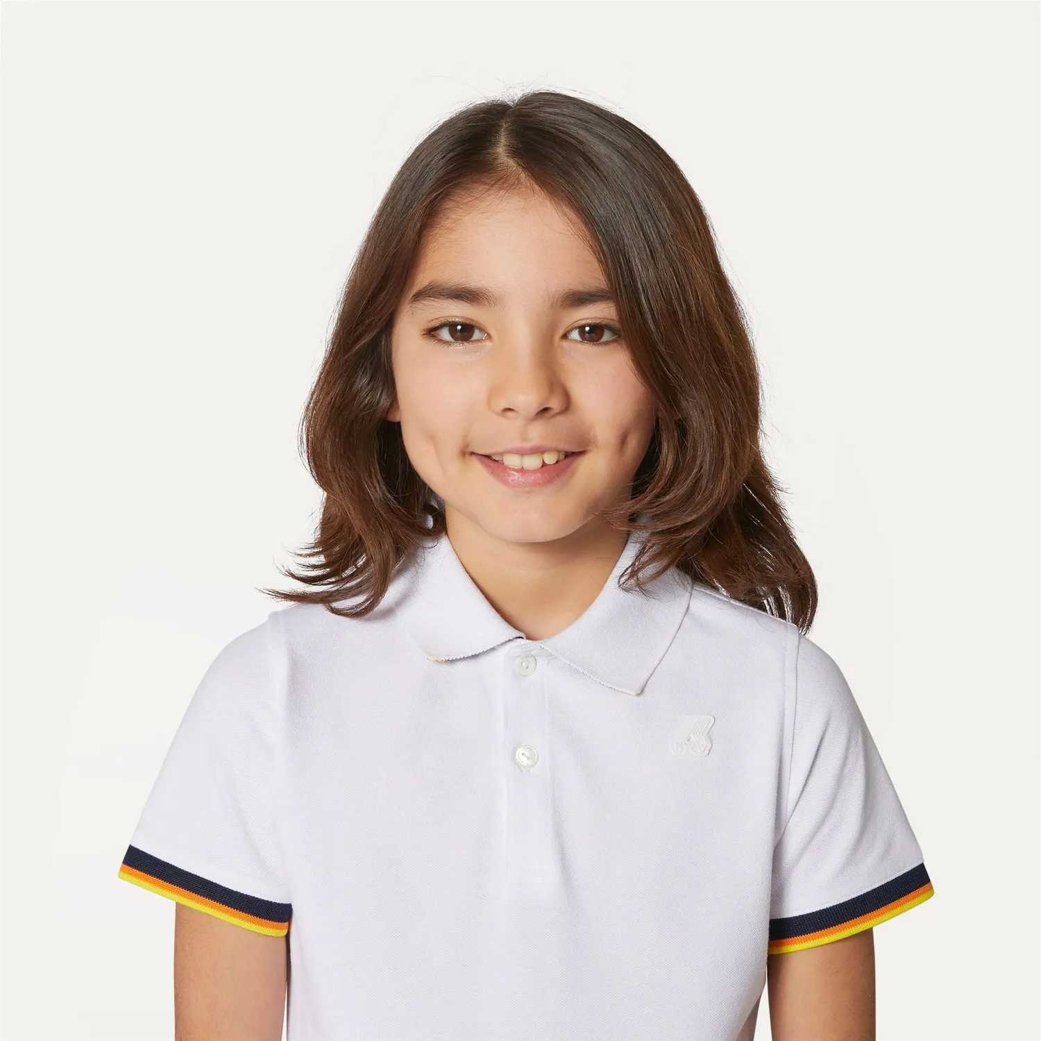 K-Way P. Vincent tricou polo baiat alb bumbac