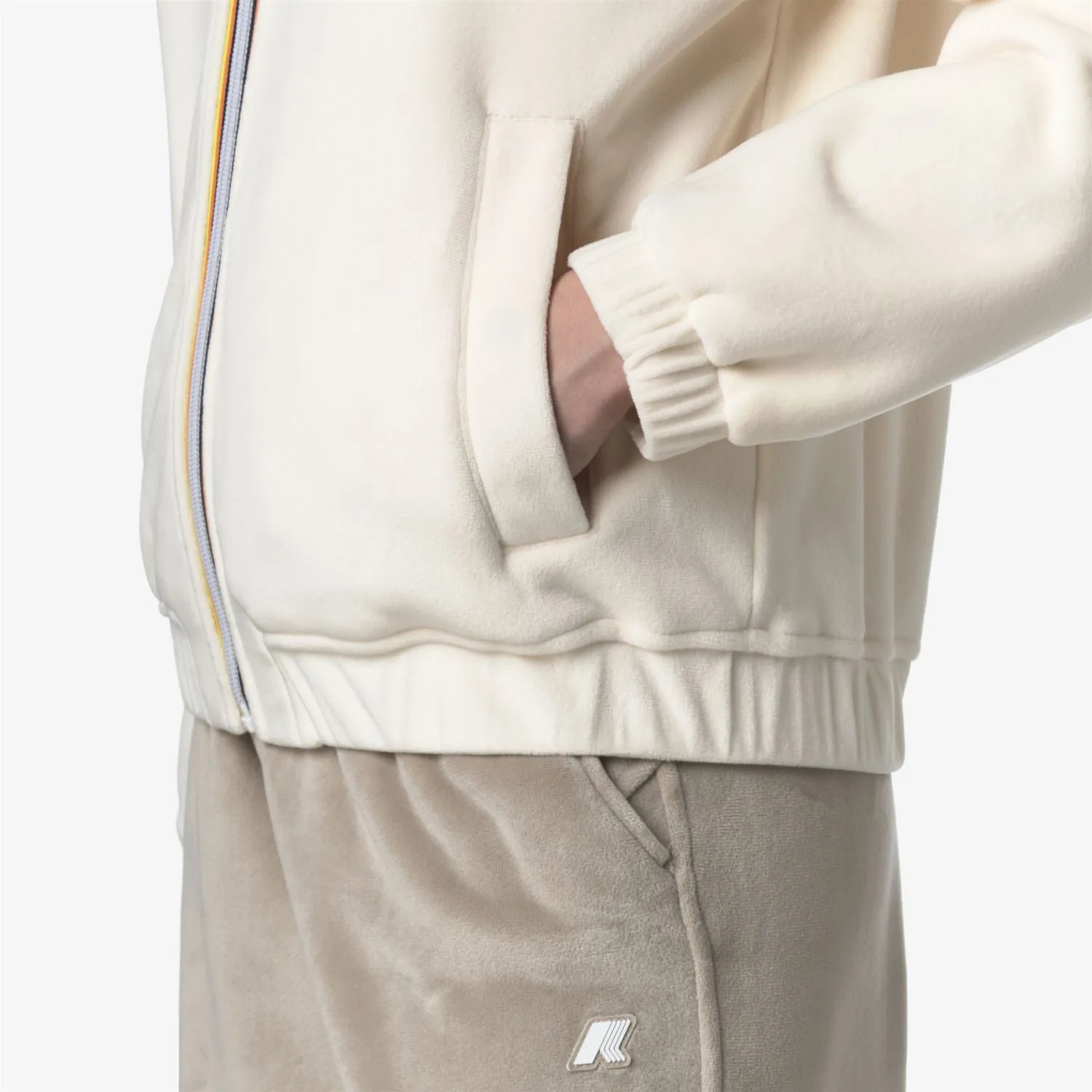 K-Way Viviette Velour Polar fleece dama alb calduros