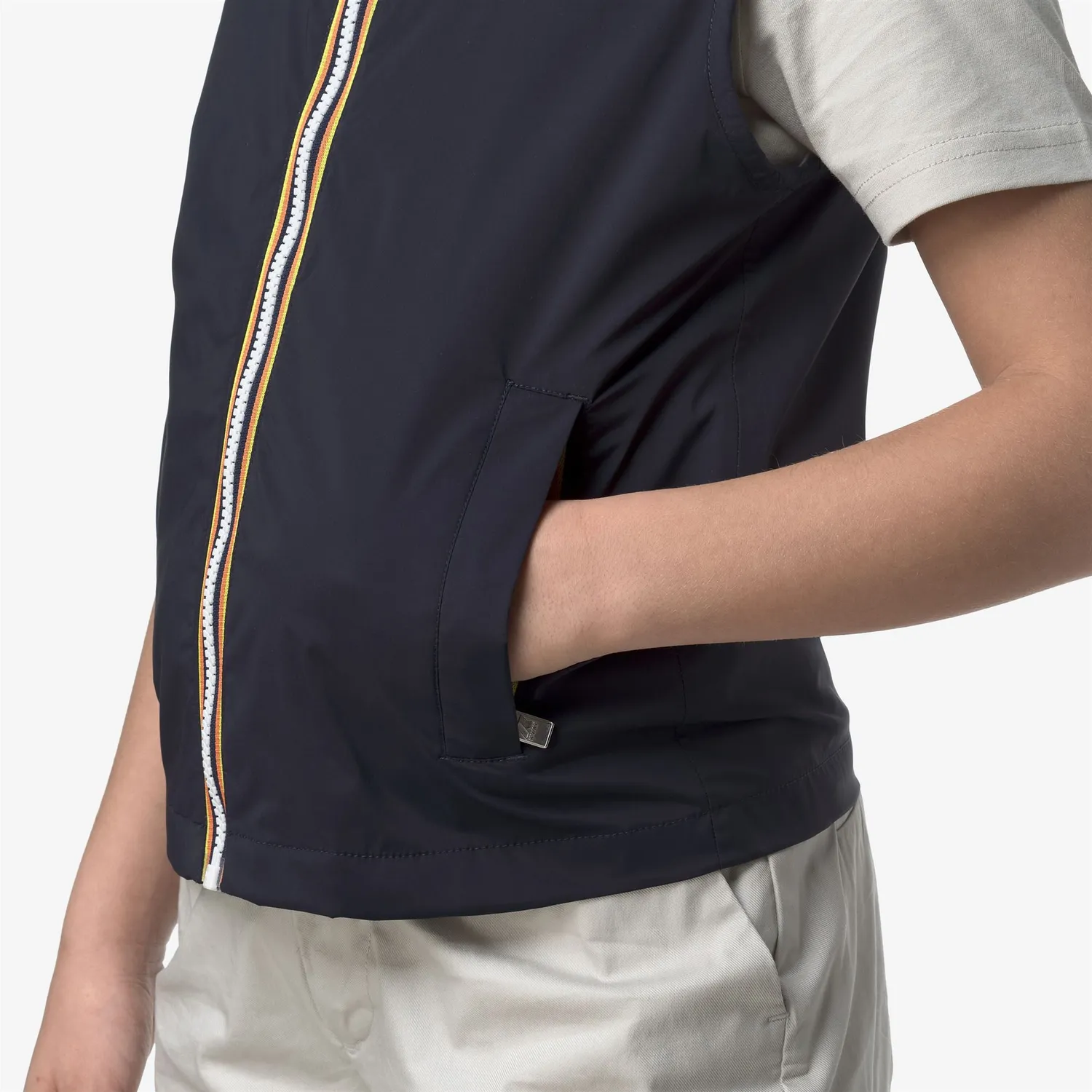 K-Way Valen Stretch vesta baieti bleumarin impermeabila