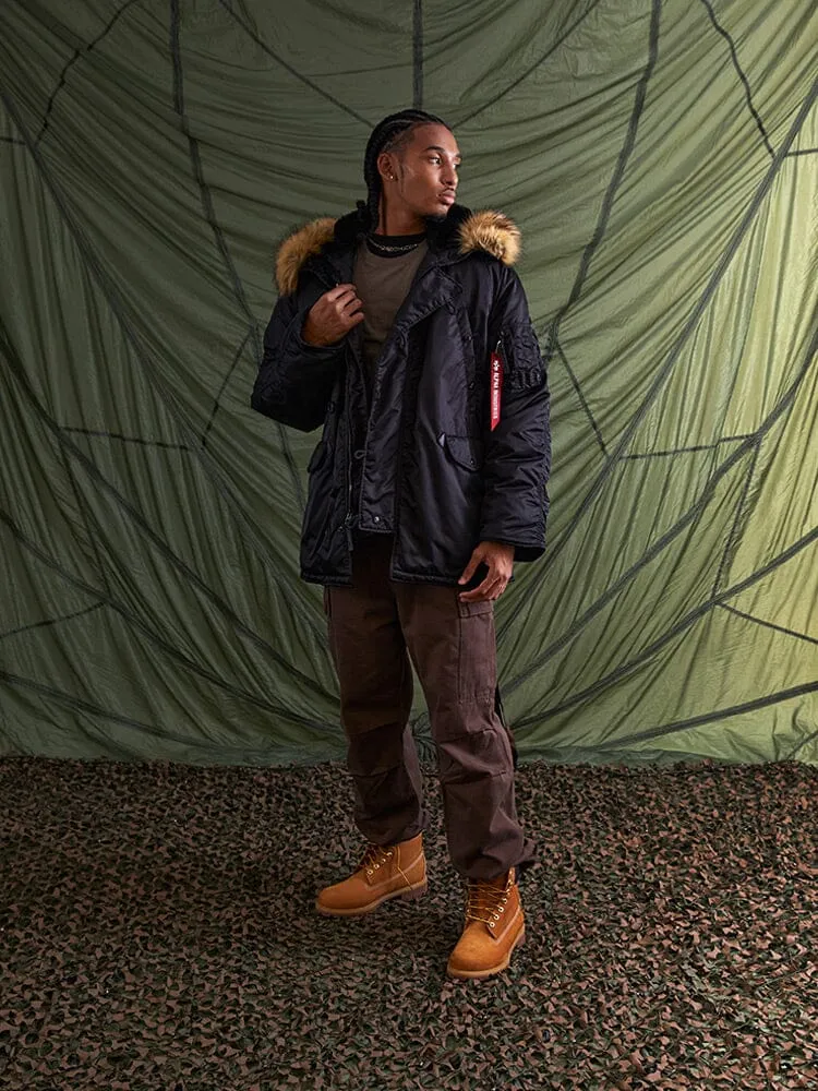Alpha Industries N-3B Heritage parka neagra calduroasa