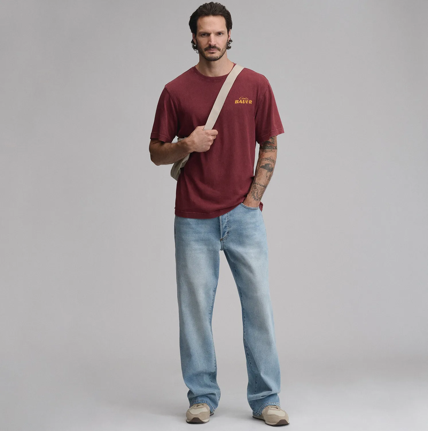 Eddie Bauer EB Sport Shop tricou barbati Dk Lava bumbac