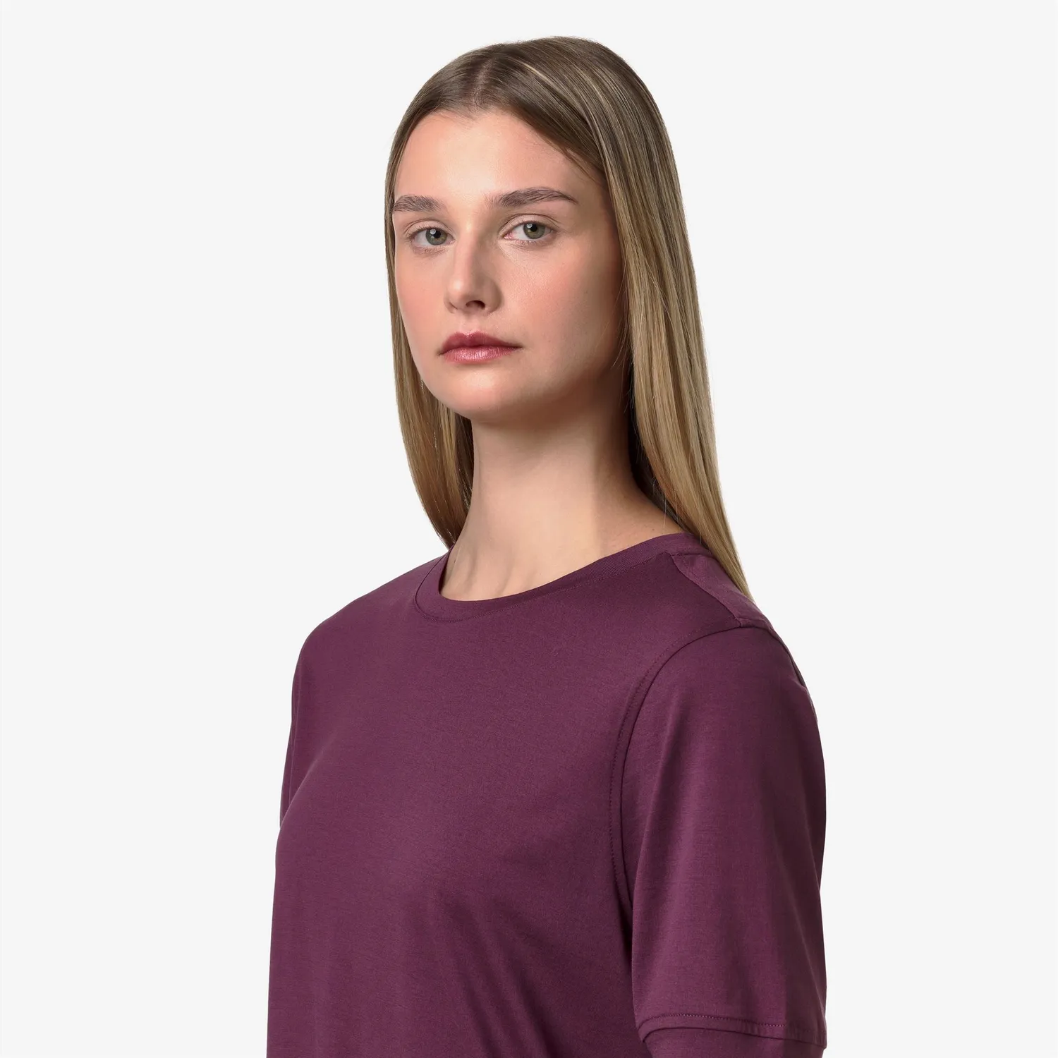 K-Way Gabillou tricou dama violet mauve wine bumbac-matase