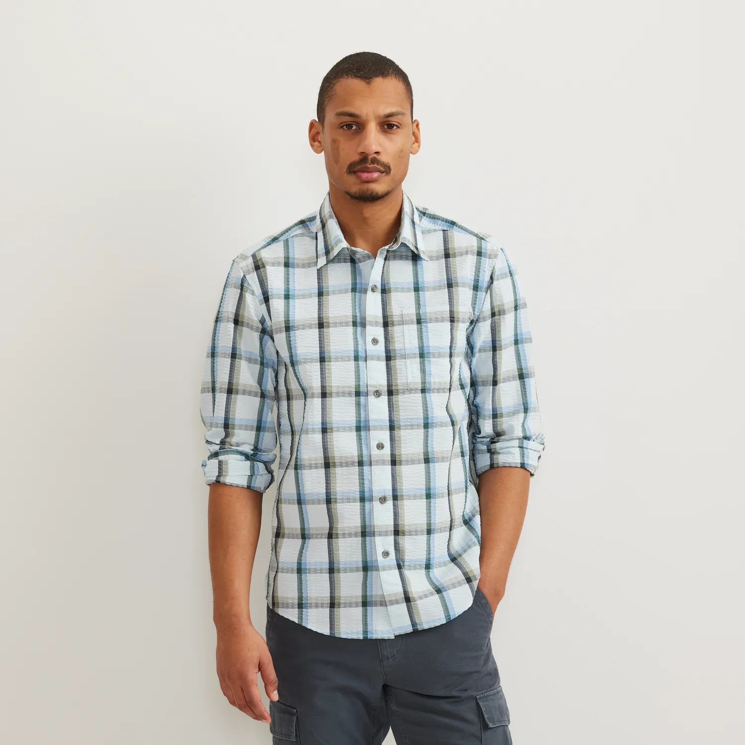 Eddie Bauer Pack It 3.0 cămașă bărbați seabreeze UPF 50+