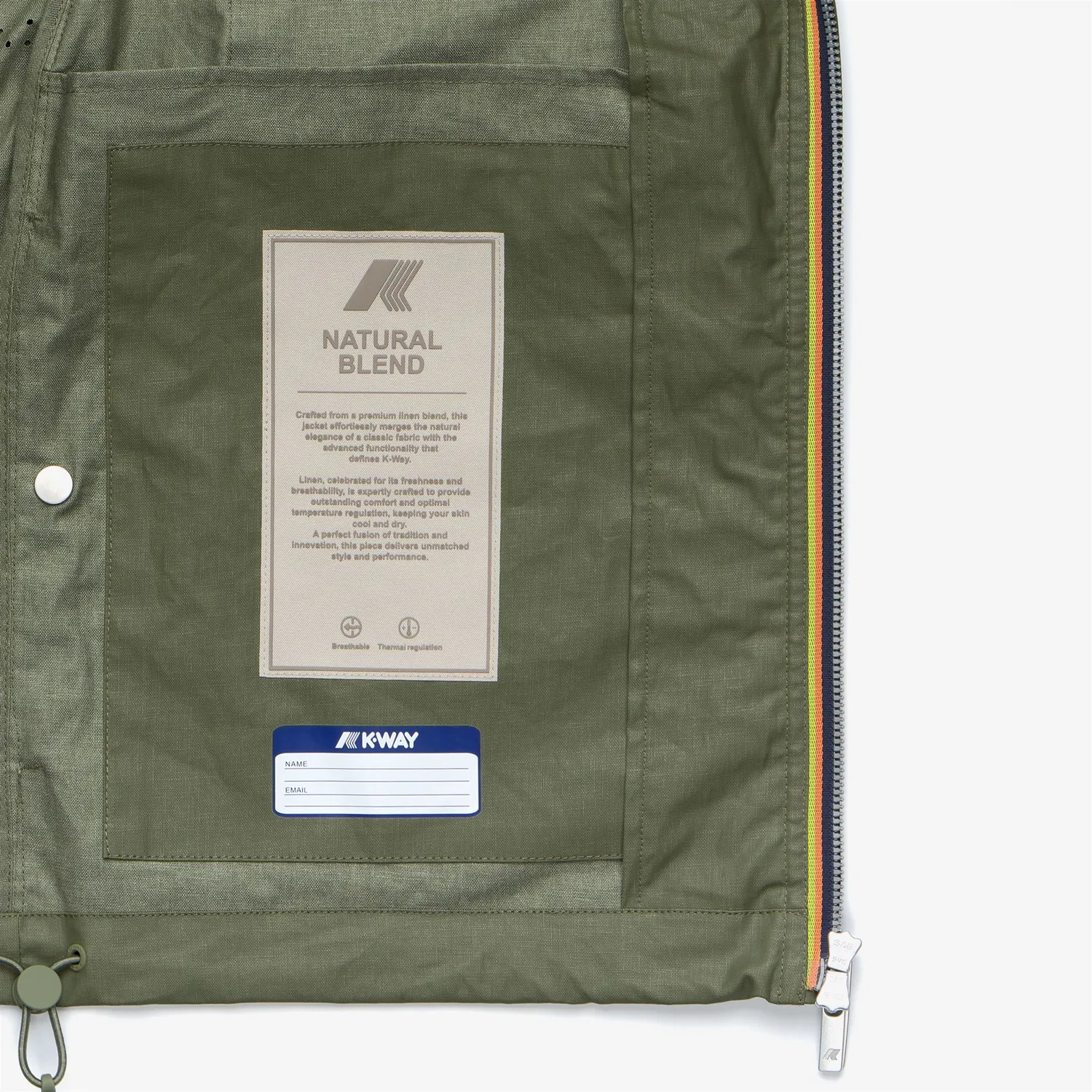 K-Way Orian Natural Blend geaca barbati verde cerata