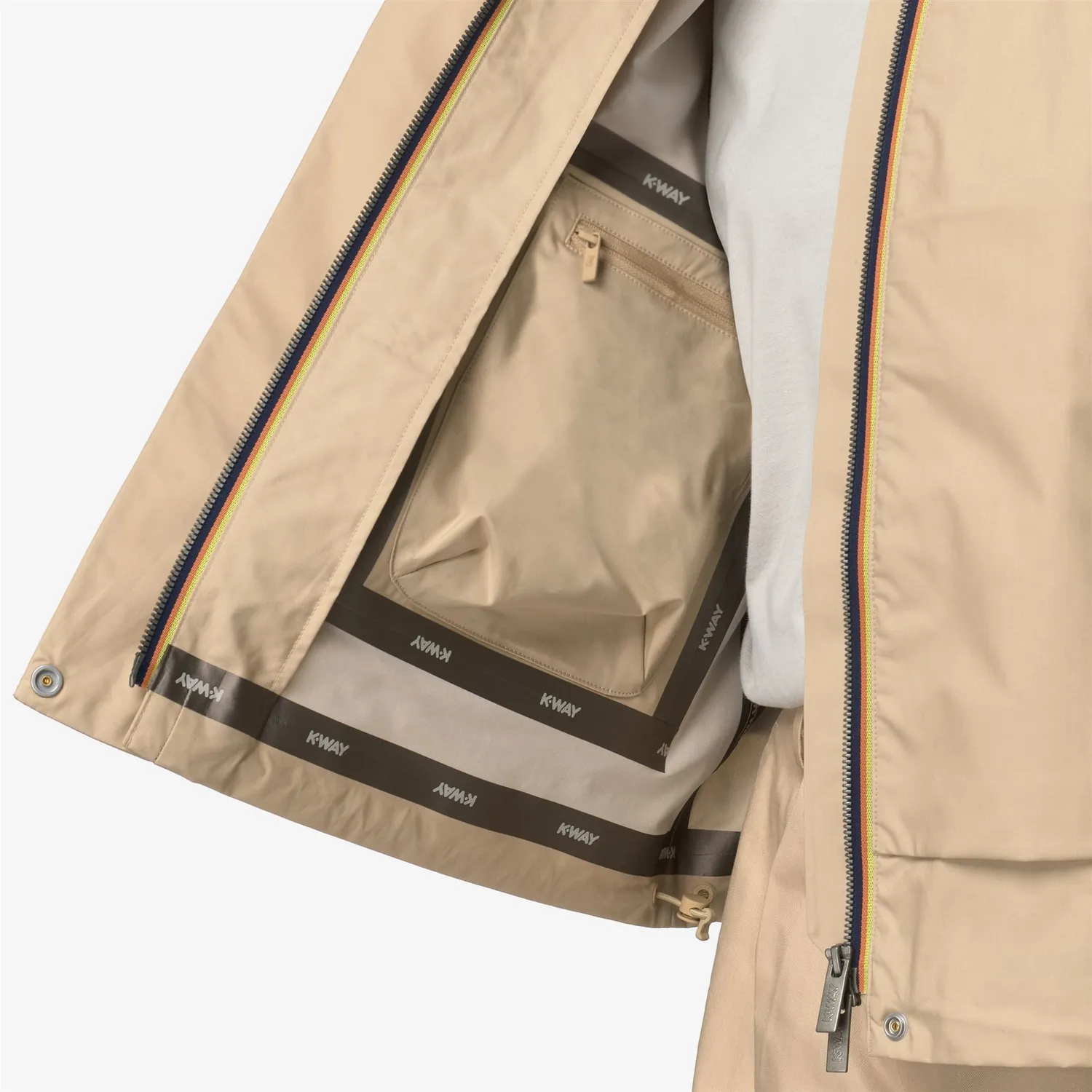 K-Way Isarty 3L Poplin geaca bej rope bumbac
