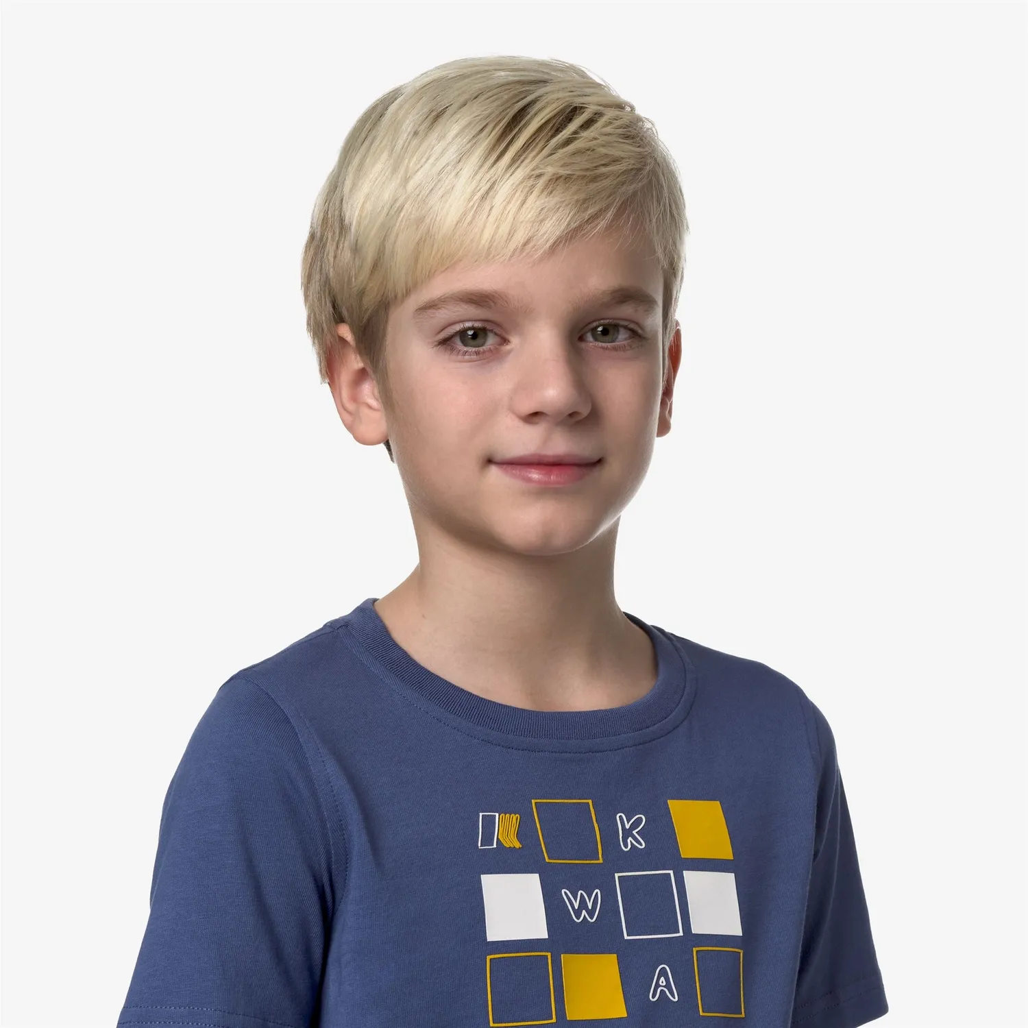 K-Way Odom Puzzle K3126TW tricou baieti Blue Fiord bumbac