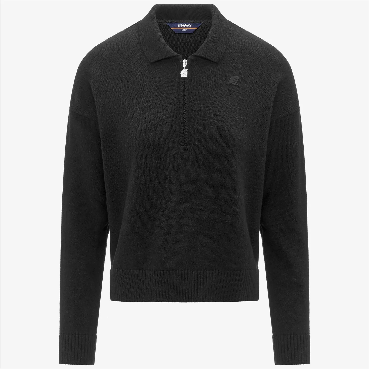 K-Way Gramarnier Cotton Cashmere pulover negru melange calduros