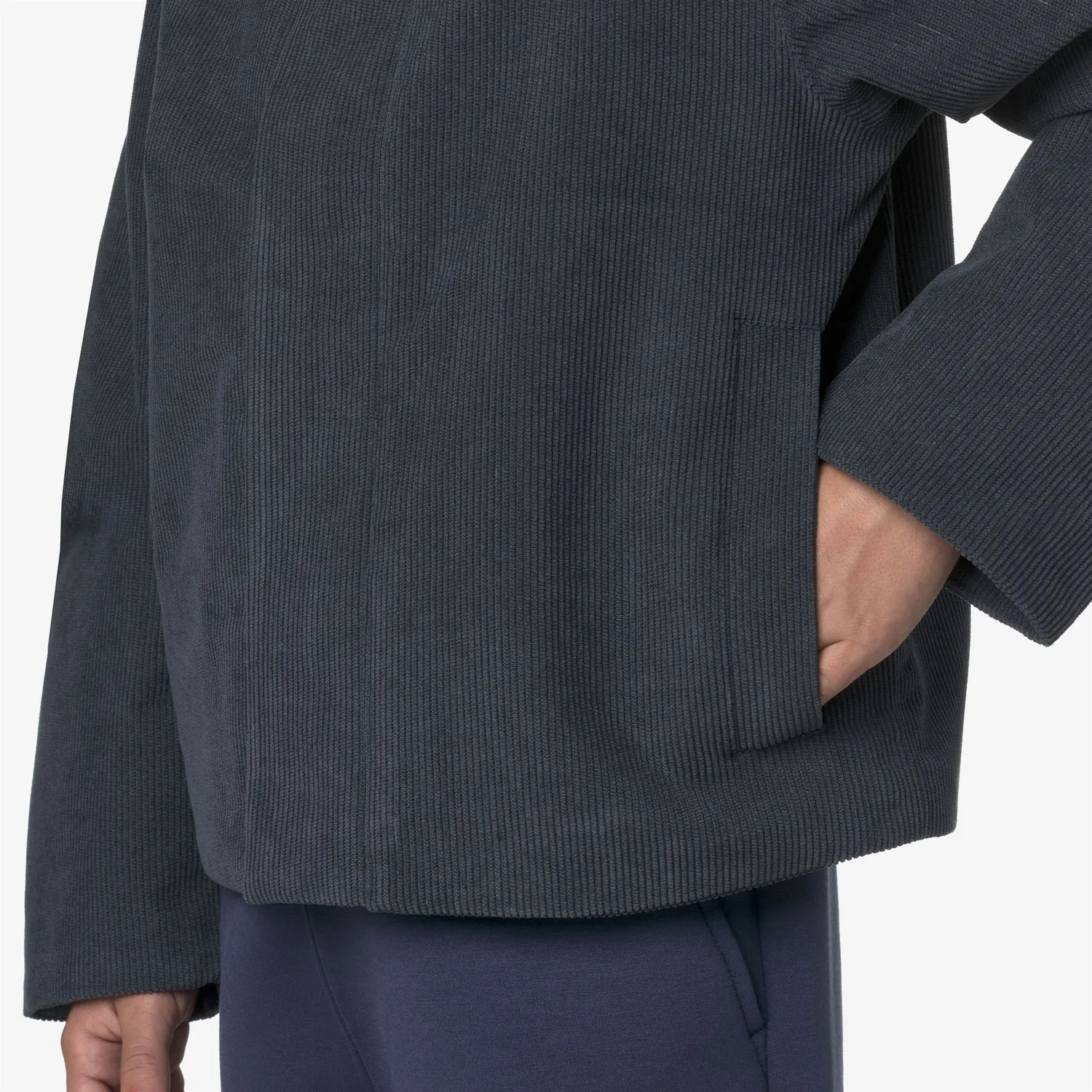 K-Way Sharille Corduroy geaca baieti bleu calduroasa medie