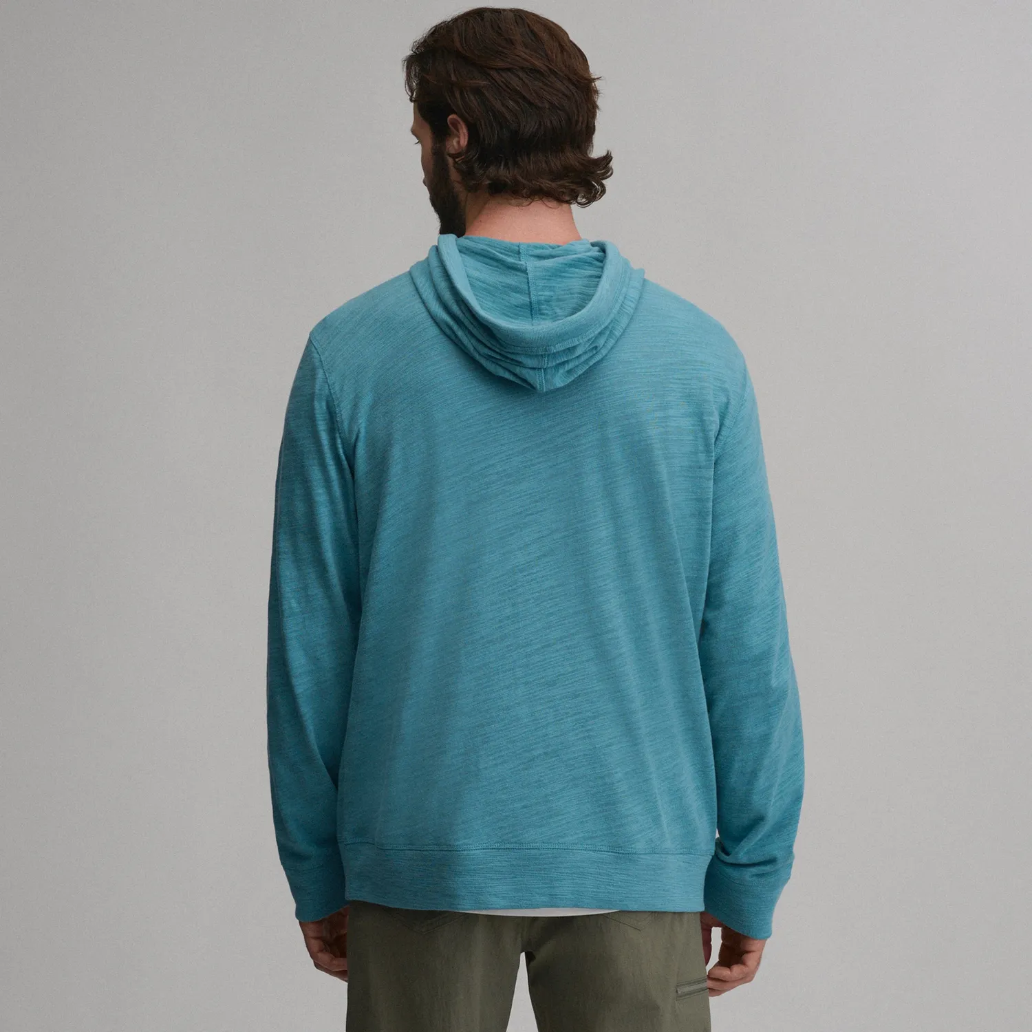 Eddie Bauer Slub Hoodie hanorac bumbac Azure