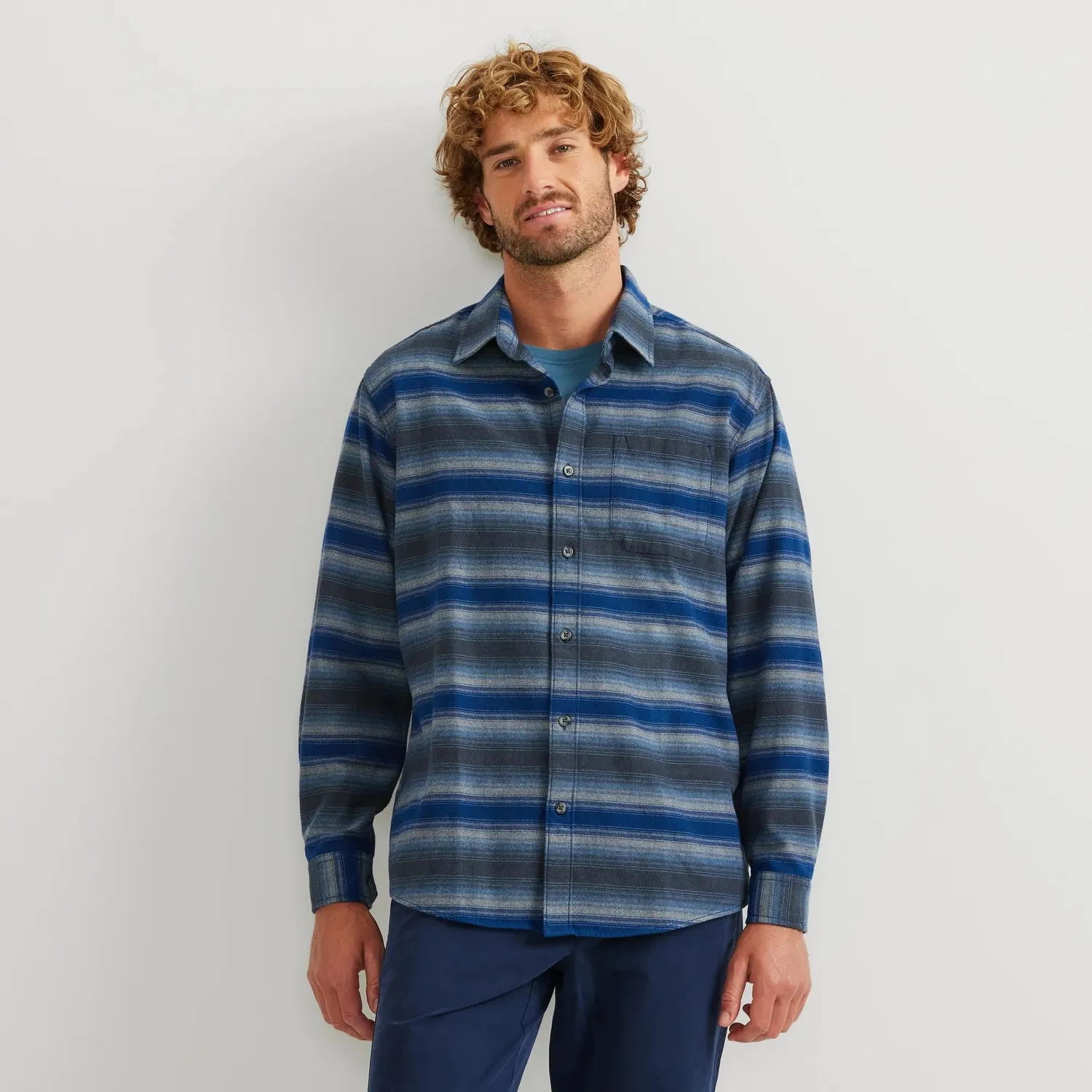 Eddie Bauer Favorite cămașă flanel crem carouri