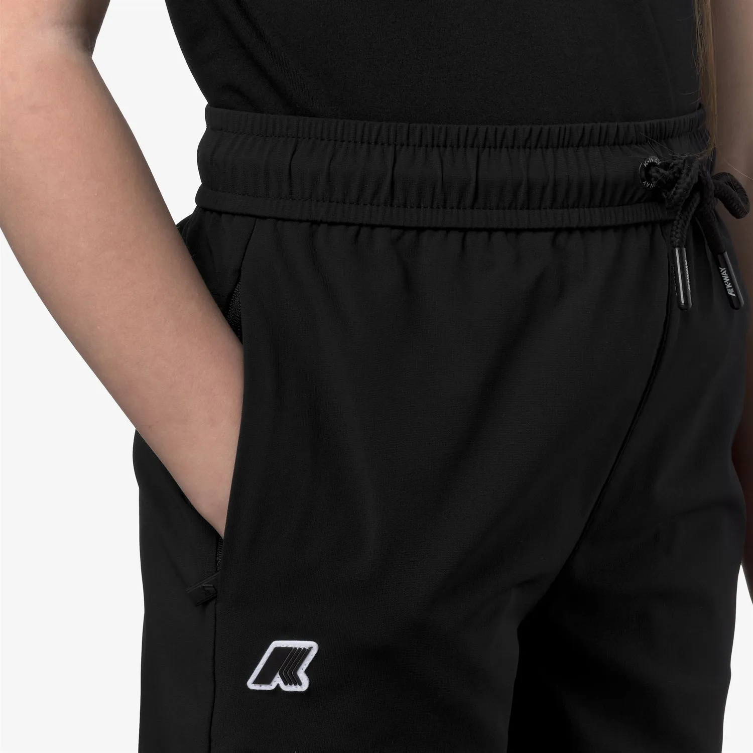K-Way Nesilier Travel pantaloni scurti copii negru impermeabili
