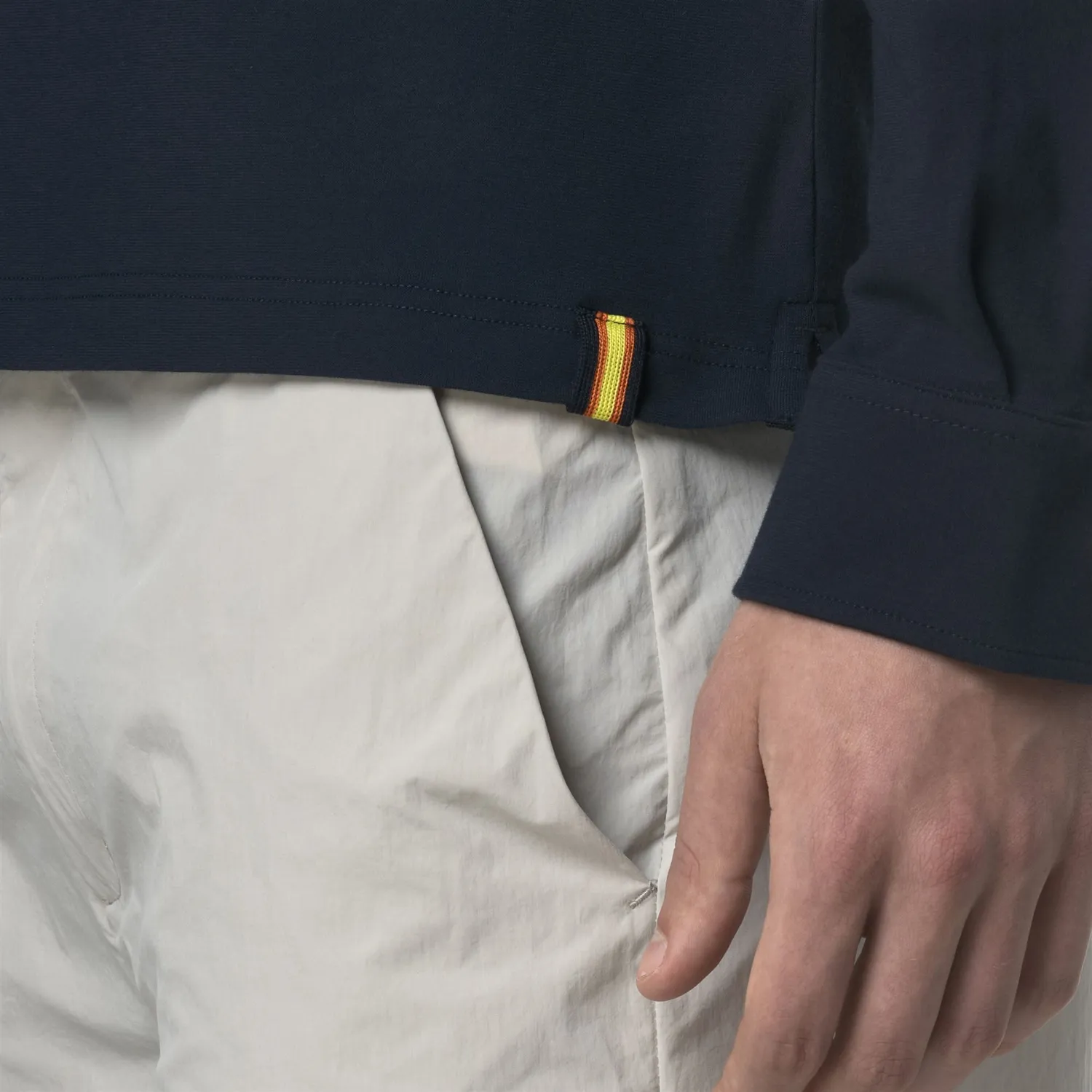 K-Way Tibere Ice Cotton polo barbati albastru maneca lunga