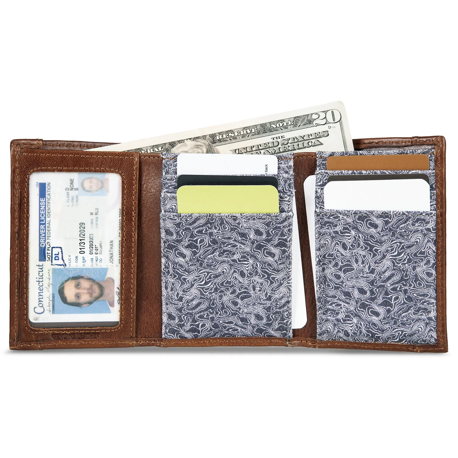 Portofel Eddie Bauer Pioneer Trifold gri RFID