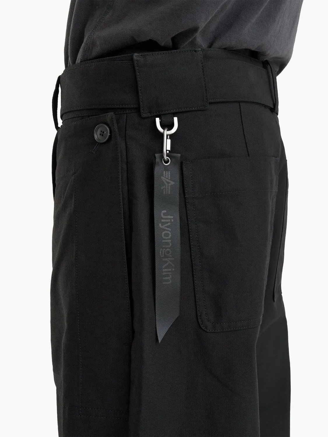 Alpha Industries Jiyong Kim Double Front pantaloni negri bumbac