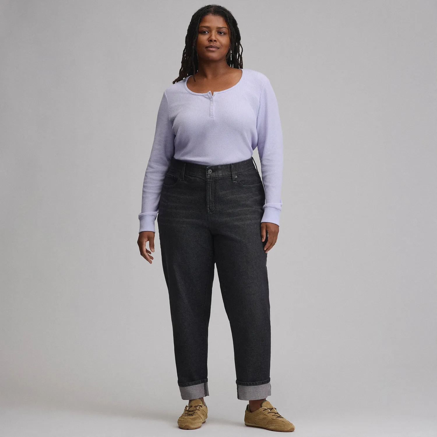 Eddie Bauer Iconic 90's Boyfriend blugi dama Indigo Blue relaxati