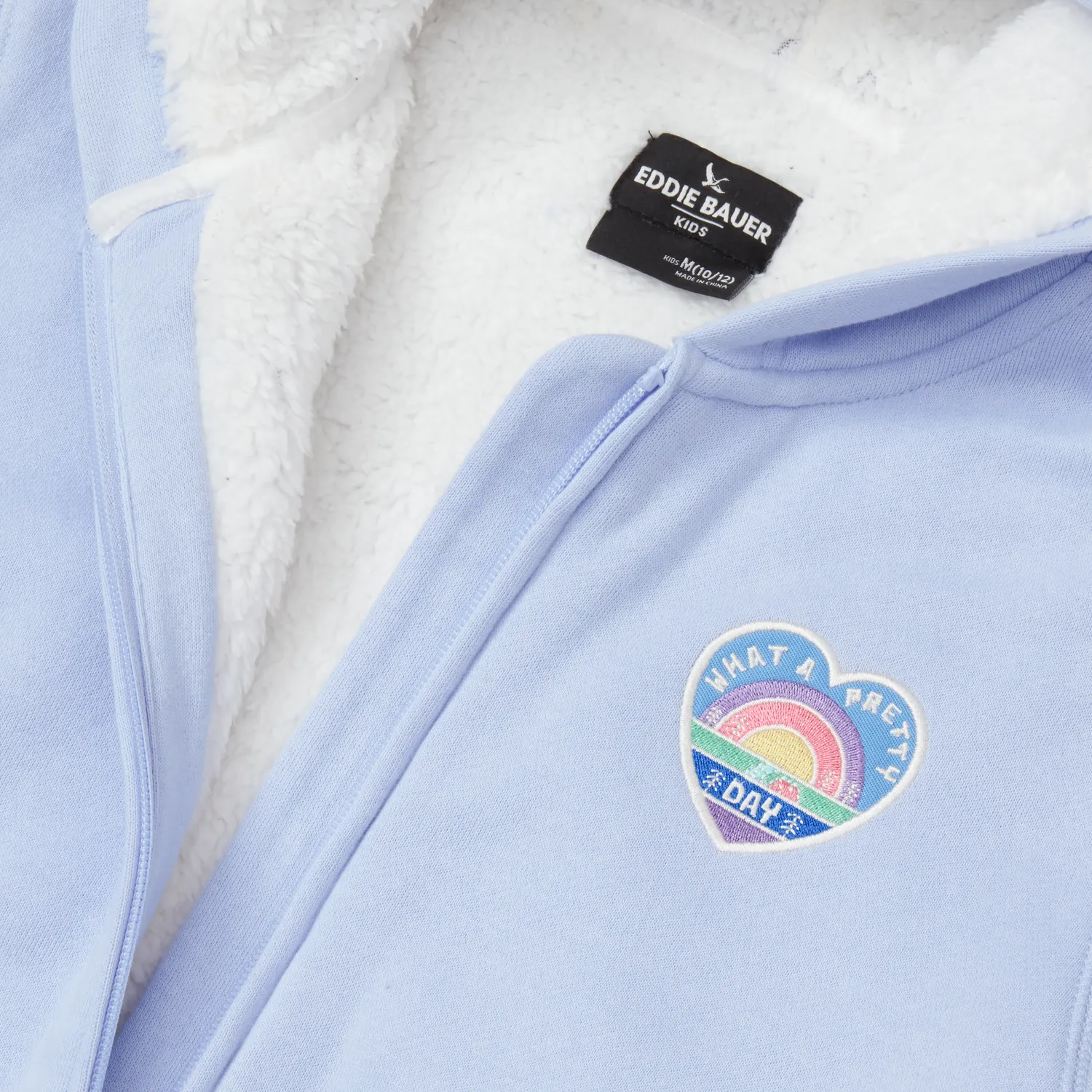 Eddie Bauer Camp Fleece hanorac fete Lavender cu fermoar