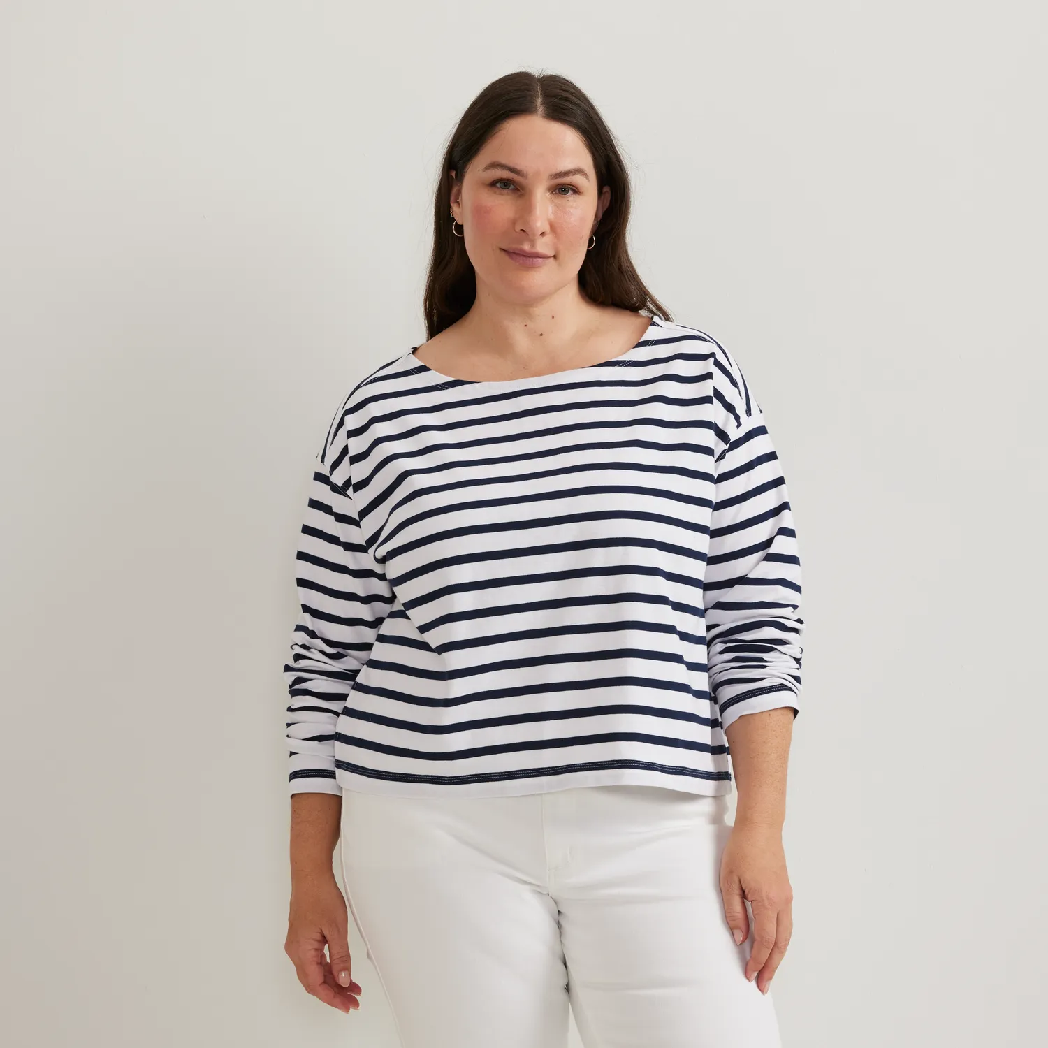 Eddie Bauer Sailor Bateau tricou dama Lt Berry bumbac decupat