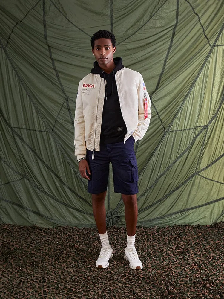 Alpha Industries NASA L-2B geaca bomber albastra usoara