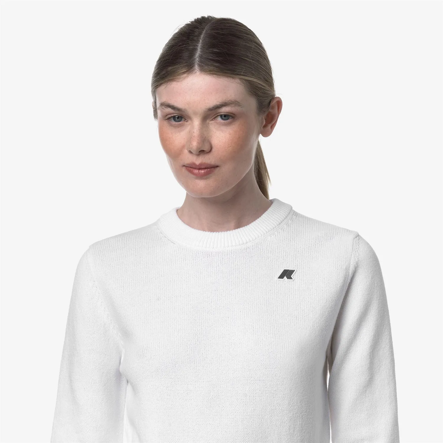 K-Way Abbis Mix Cotton Golf pulover alb dama