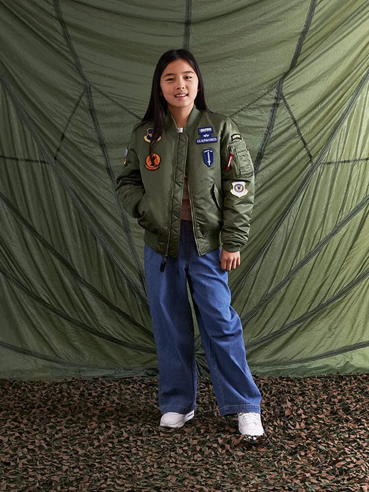 Alpha Industries MA-1 Squadron geacă copii sage reversibilă