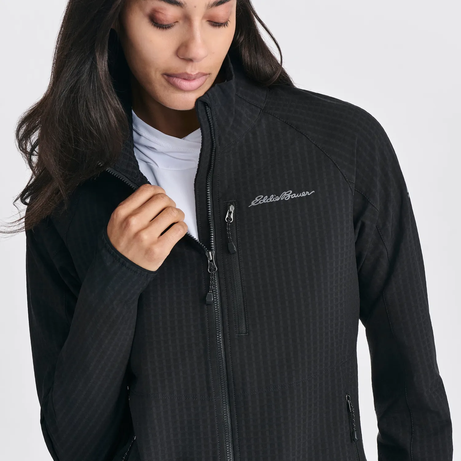 Eddie Bauer Sandstone Backbone Grid geacă softshell vapur
