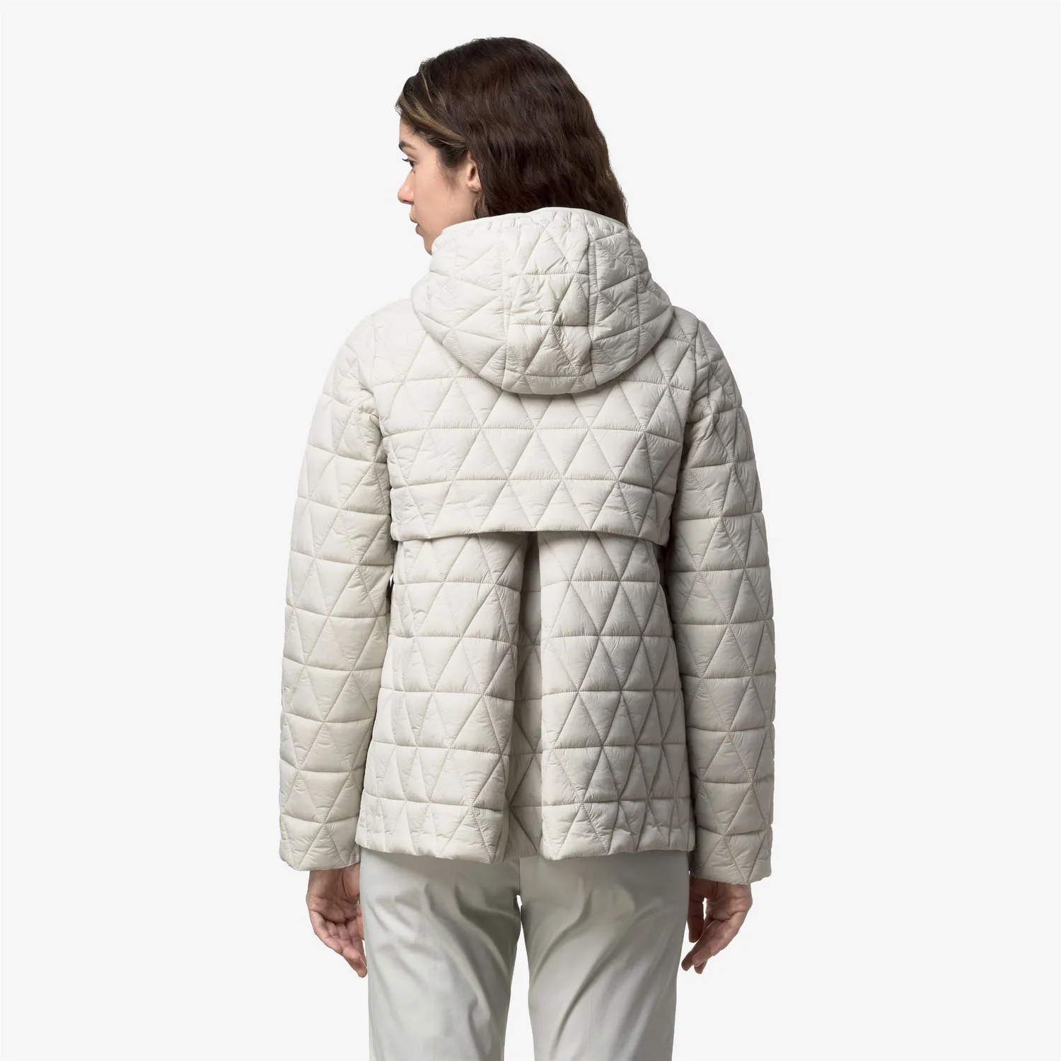 K-Way Madlaine Diamond Quilted Warm geacă damă bej matlasată