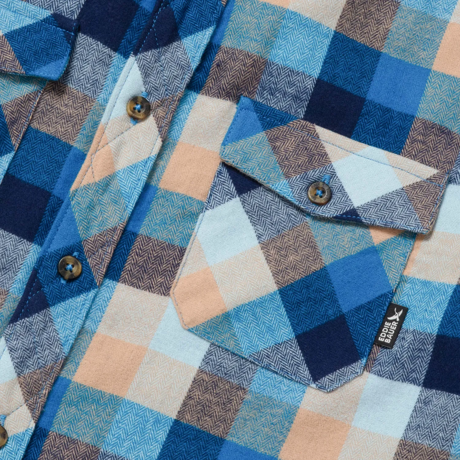Eddie Bauer Favorite camasa flanel baieti bleumarin