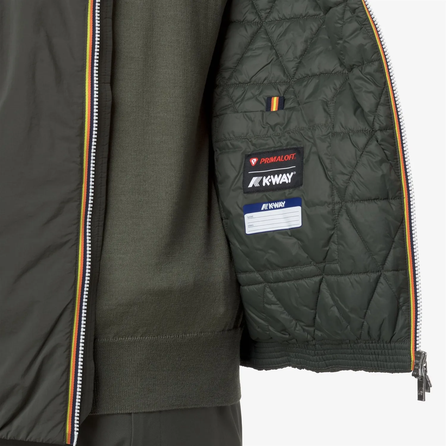 K-Way Valentine Plain Warm geaca barbati verde calduroasa