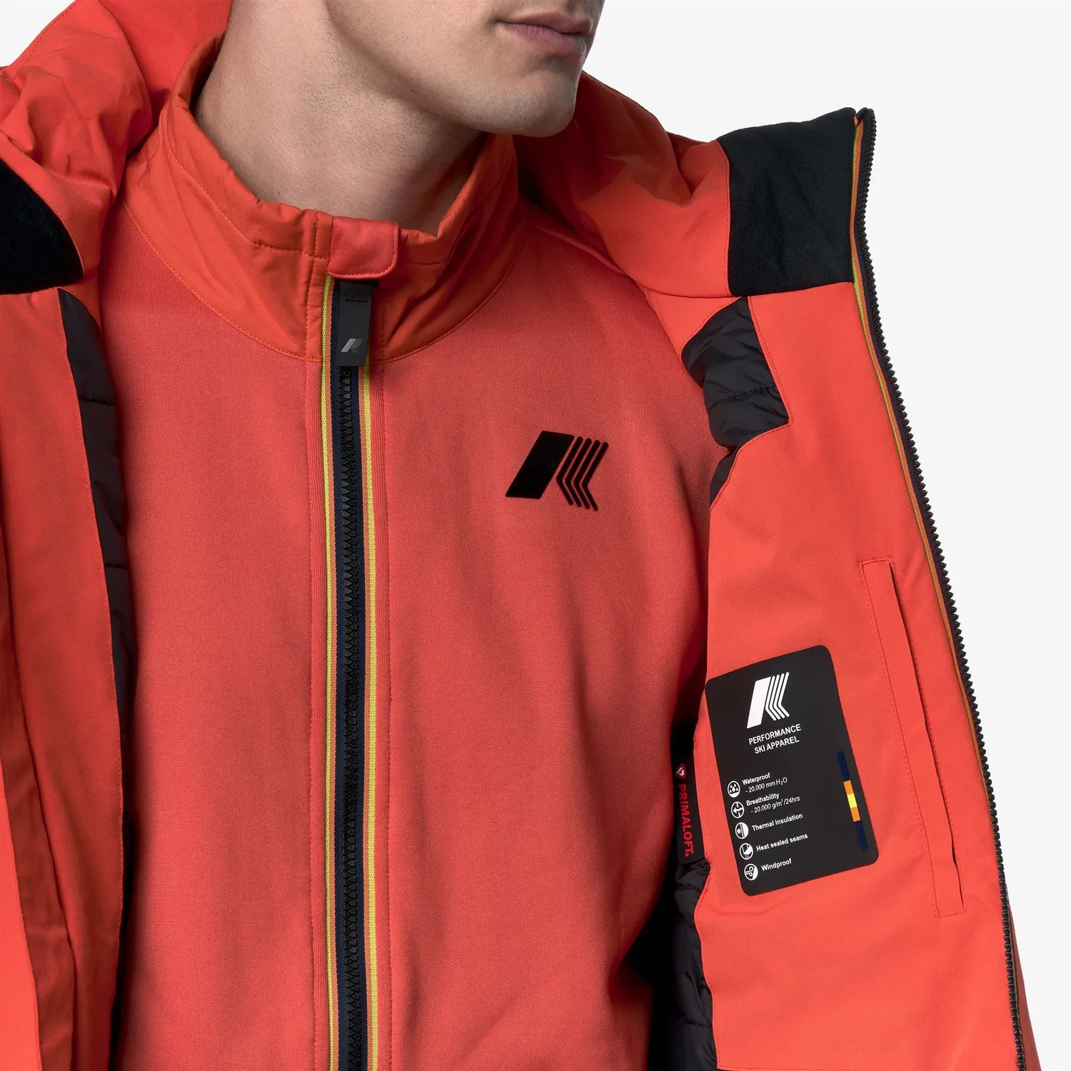 K-Way Lesarcs 2L Twill geaca schi portocalie impermeabila