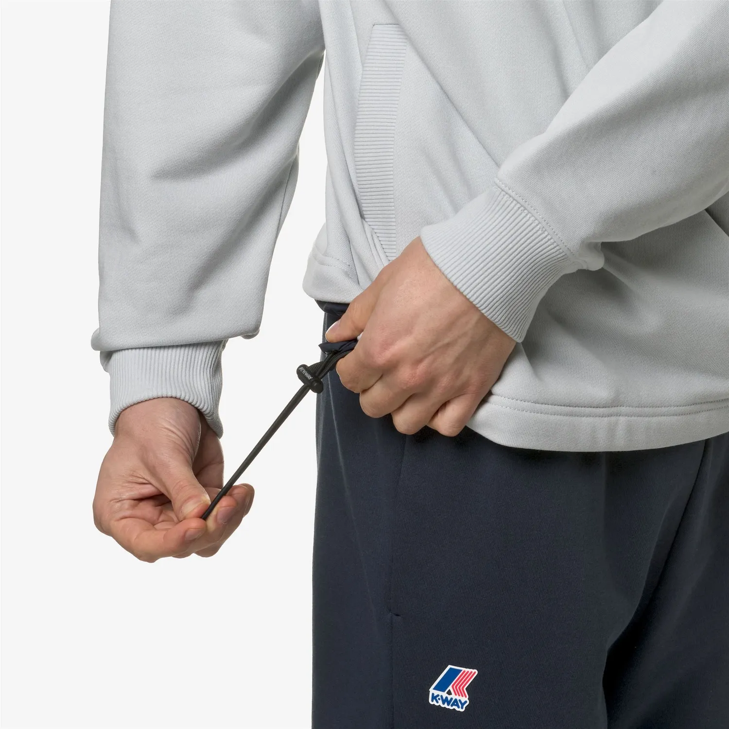 K-Way Le Vrai Donatien hanorac fleece gri cu gluga