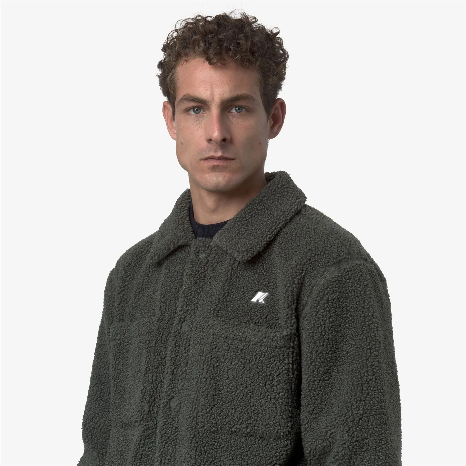 K-Way Cameron Sherpa Polar geacă fleece verde-negru căldură medie