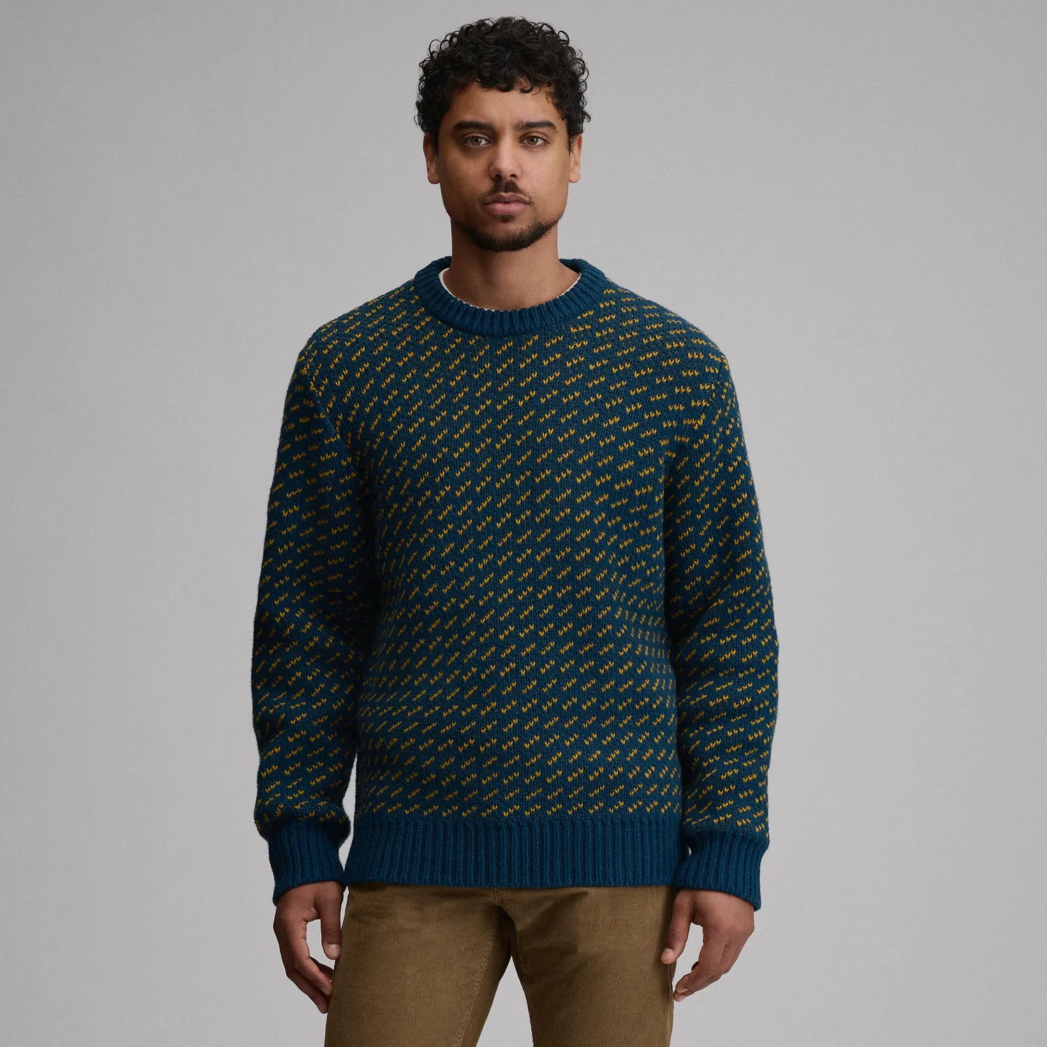 Eddie Bauer Birdseye Crew pulover barbati Navy