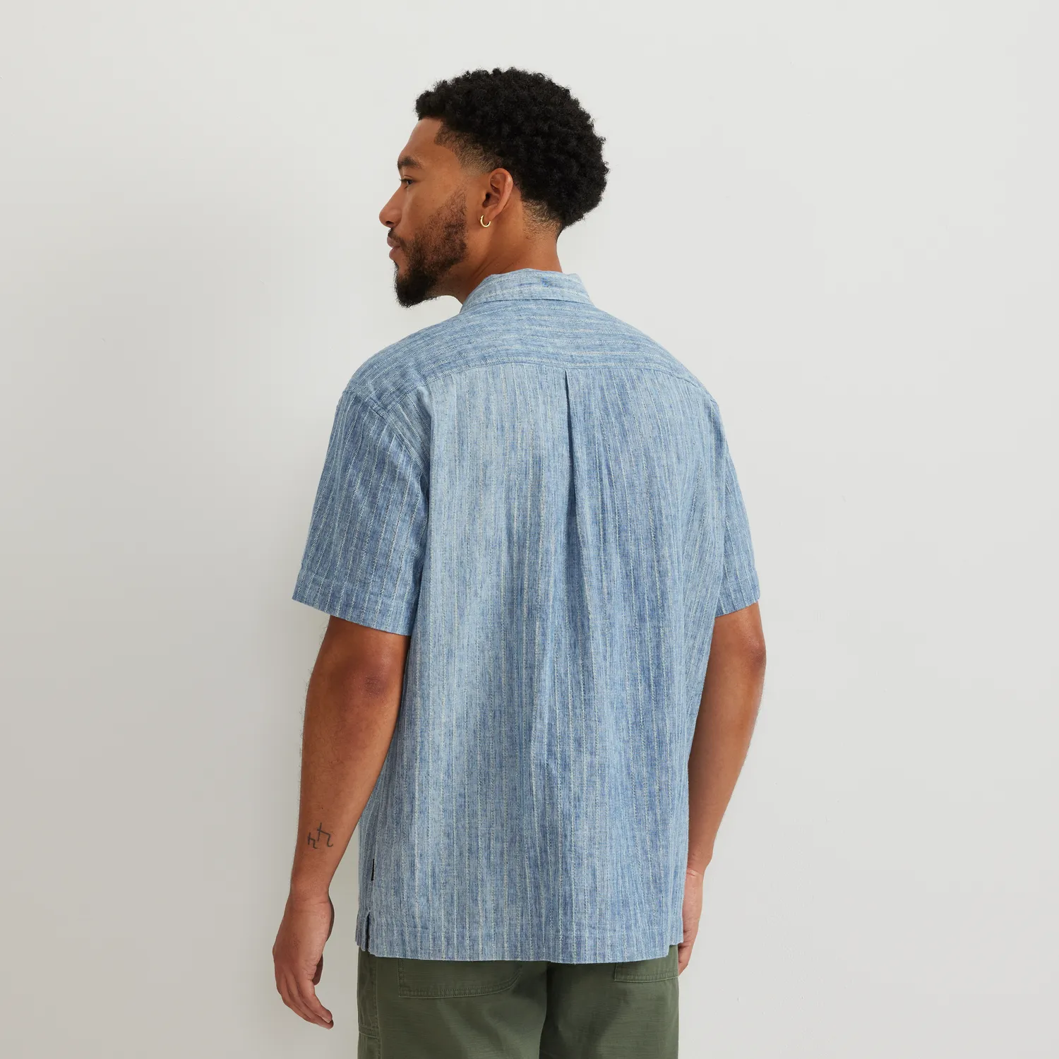 Eddie Bauer Camp camasa barbati indigo cu imprimeu