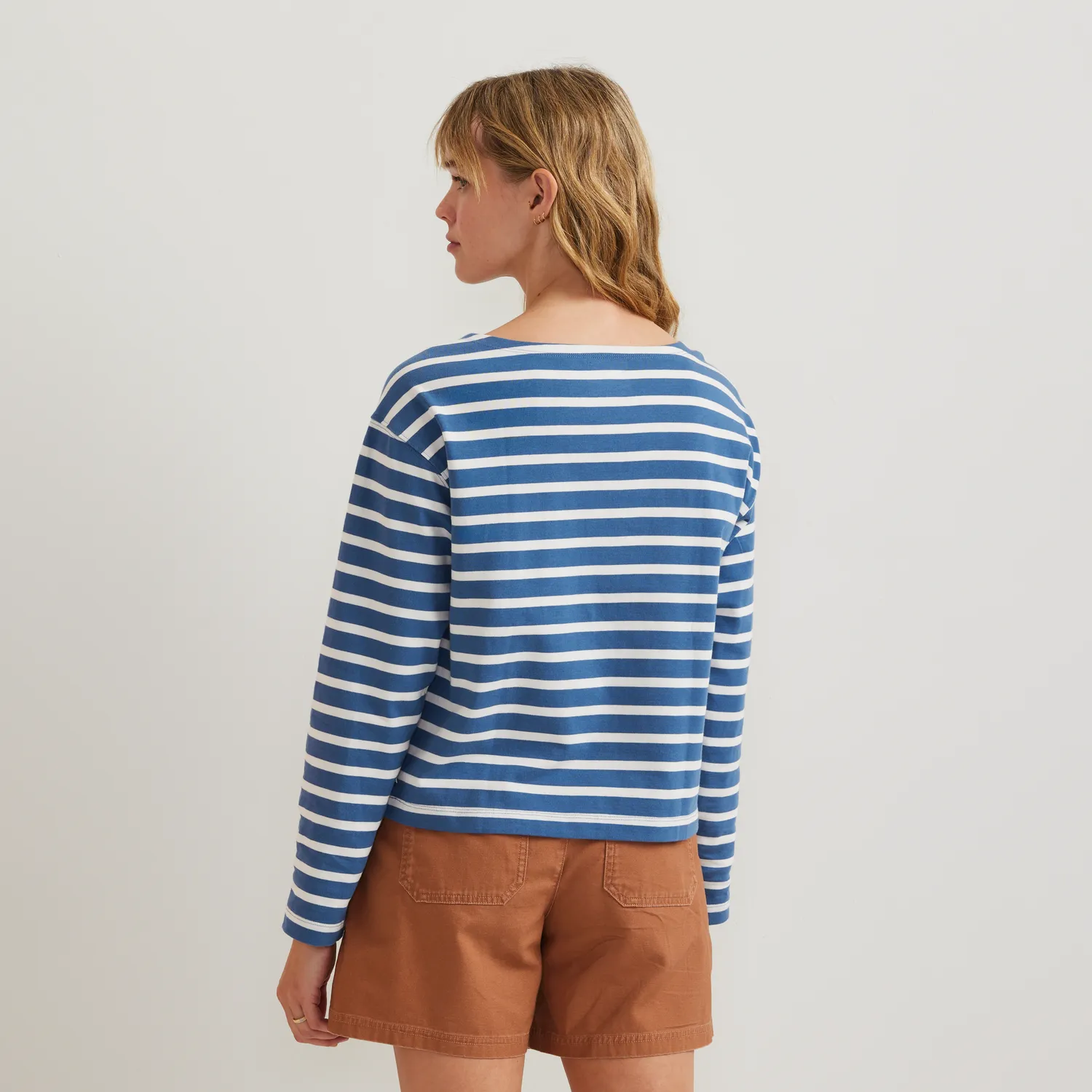 Eddie Bauer Sailor Bateau tricou dama Lt Berry bumbac decupat