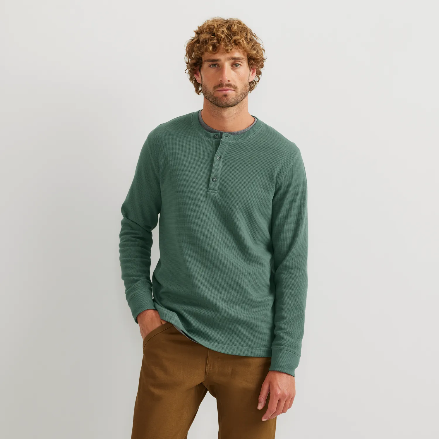 Eddie Bauer Eddie's Favorite henley termic barbati negru