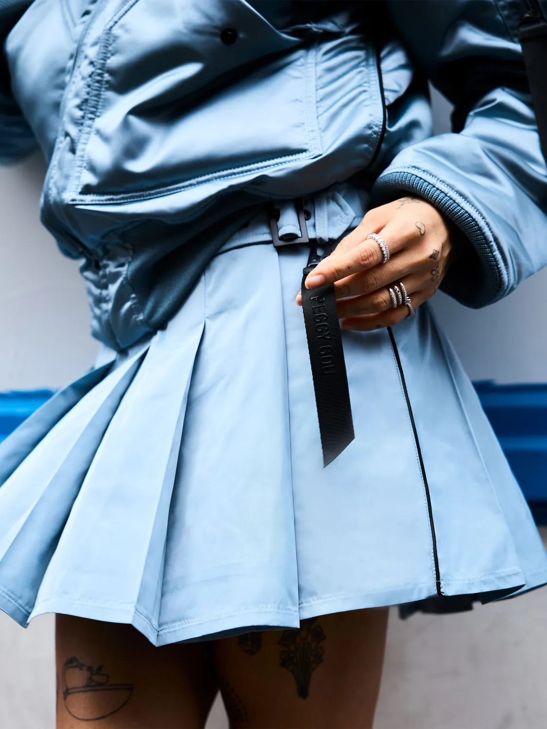 Alpha Industries Peggy Gou fustă mini wrap gri poliester