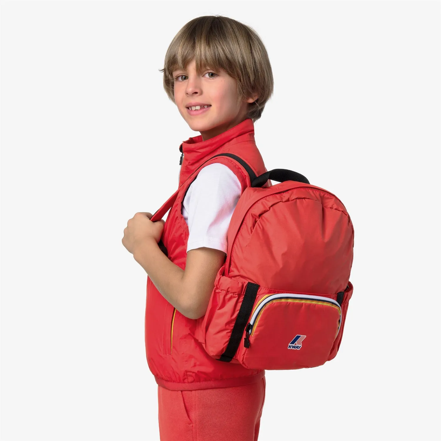 K-Way Le Vrai 4.0 Michelet rucsac copii Red Poppy pliabil