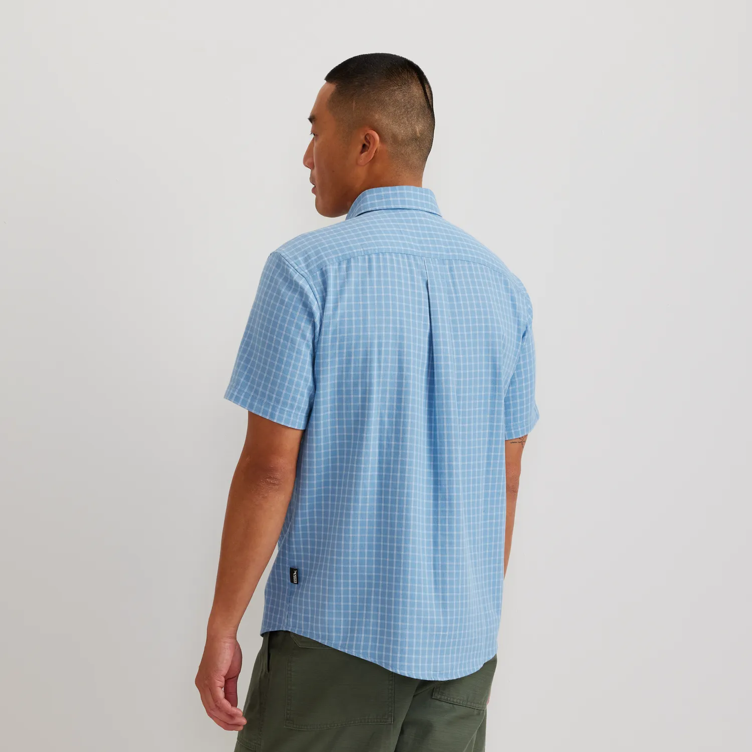 Eddie Bauer Tidelands cămașă bărbați Blue Fog bumbac