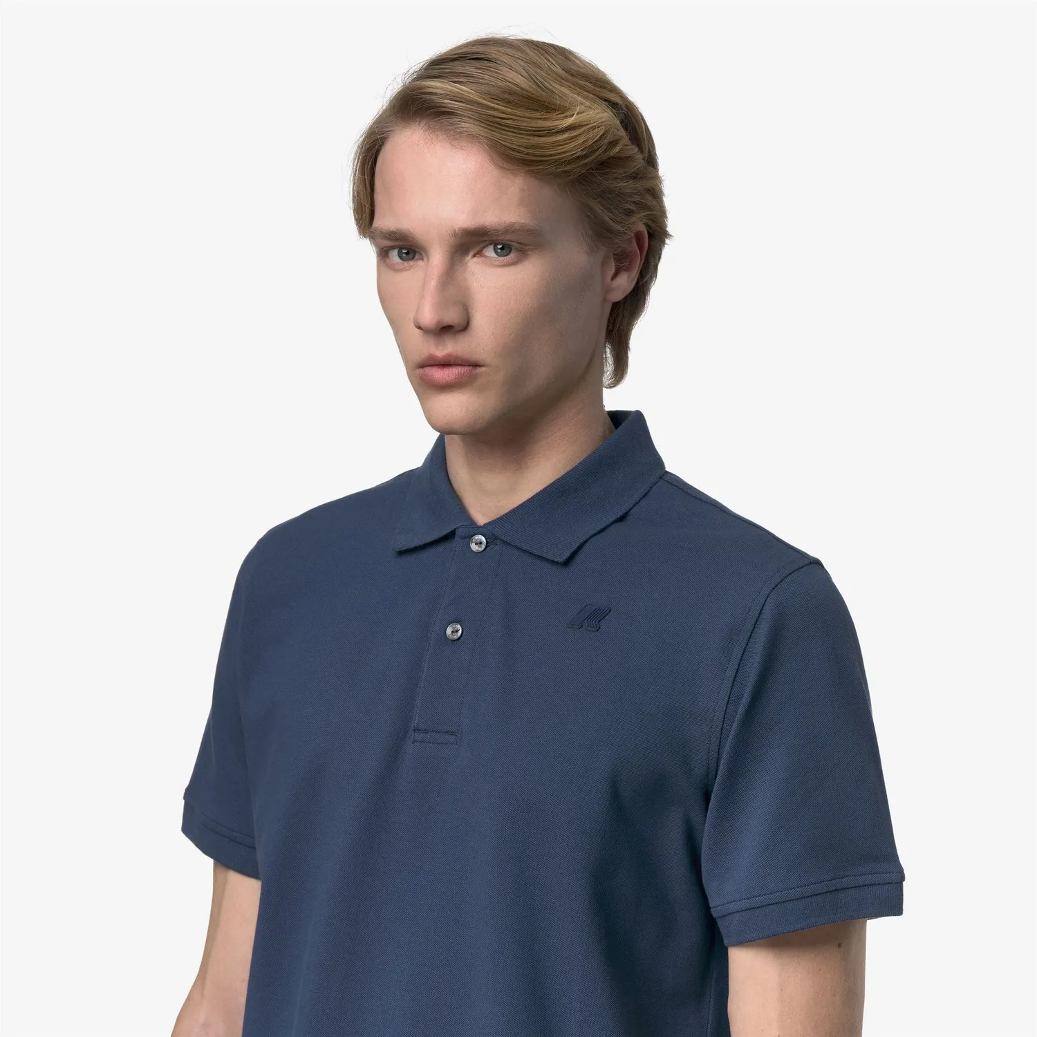 K-Way Amedee Pique Slim polo barbati Blue Insignia stretch