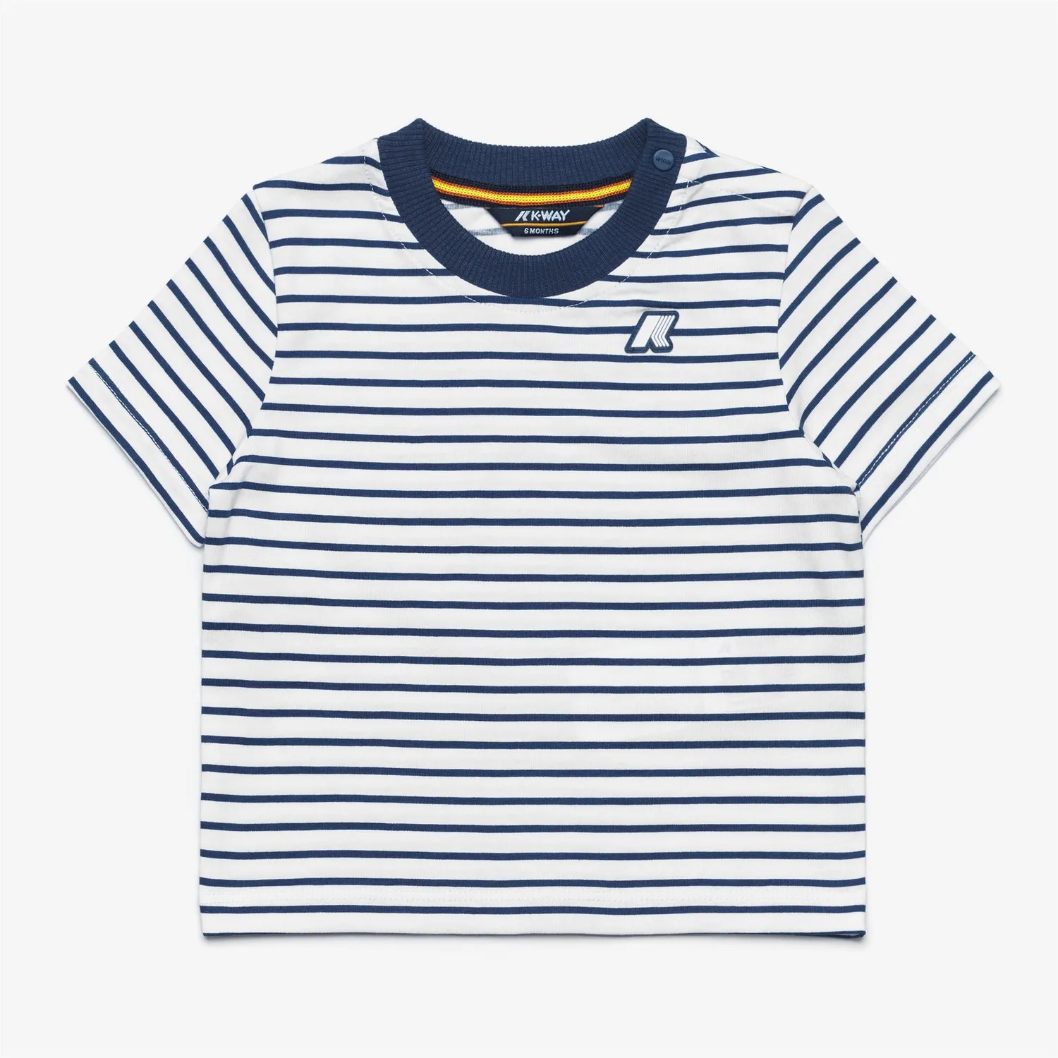 K-Way Pete set bebe tricou + pantaloni alb albastru