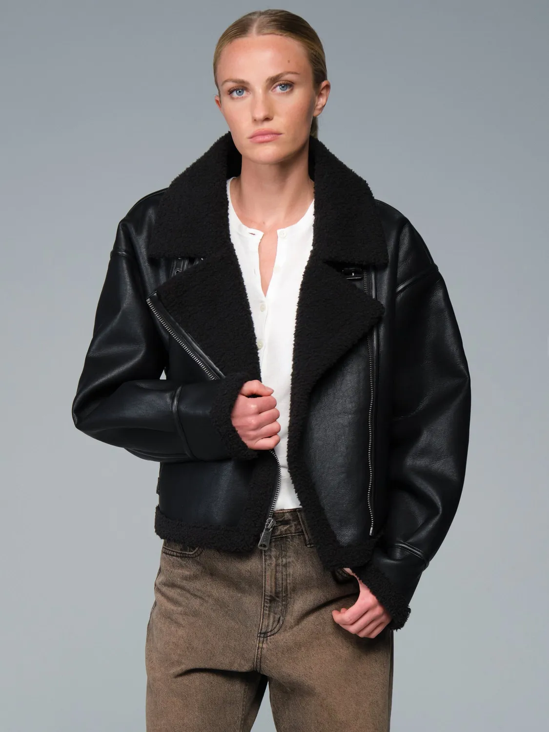 Alpha Industries Grove Moto geacă damă Black scurtă