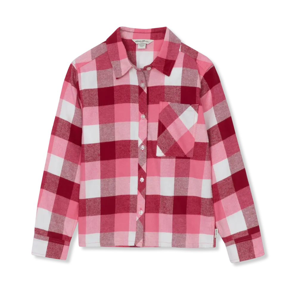 Eddie Bauer Favorite Flannel camasa fete Azalea Pink