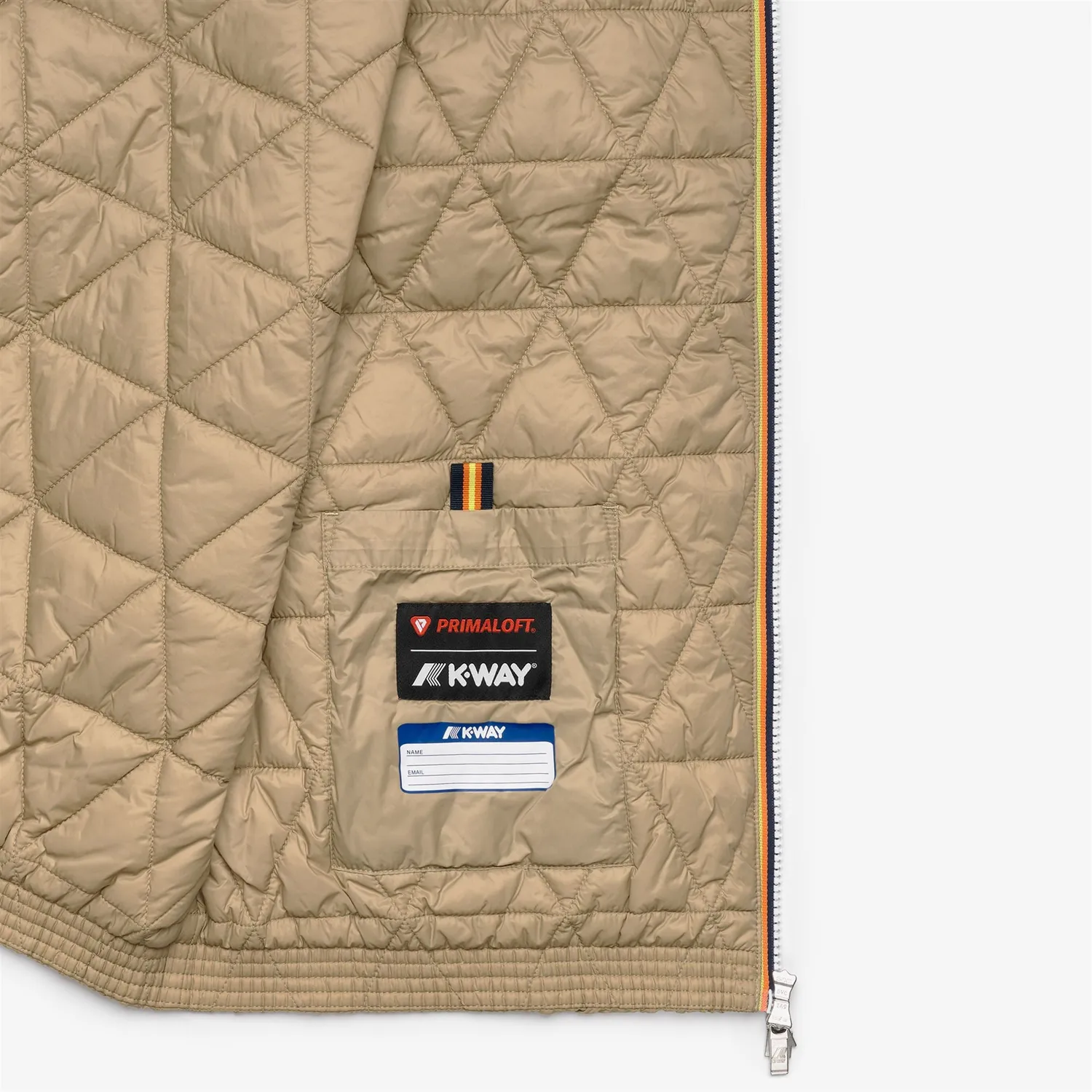 K-Way Valen Plain Warm vesta barbati bej Primaloft